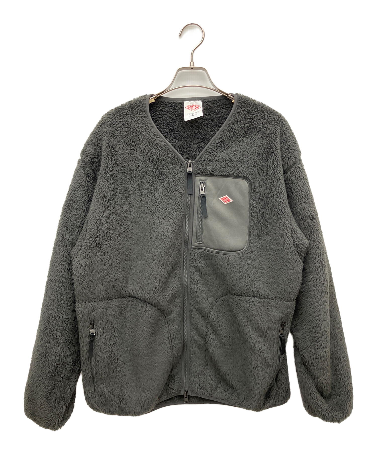 中古・古着通販】DANTON (ダントン) ハイパイルフリース Vネックジップ 