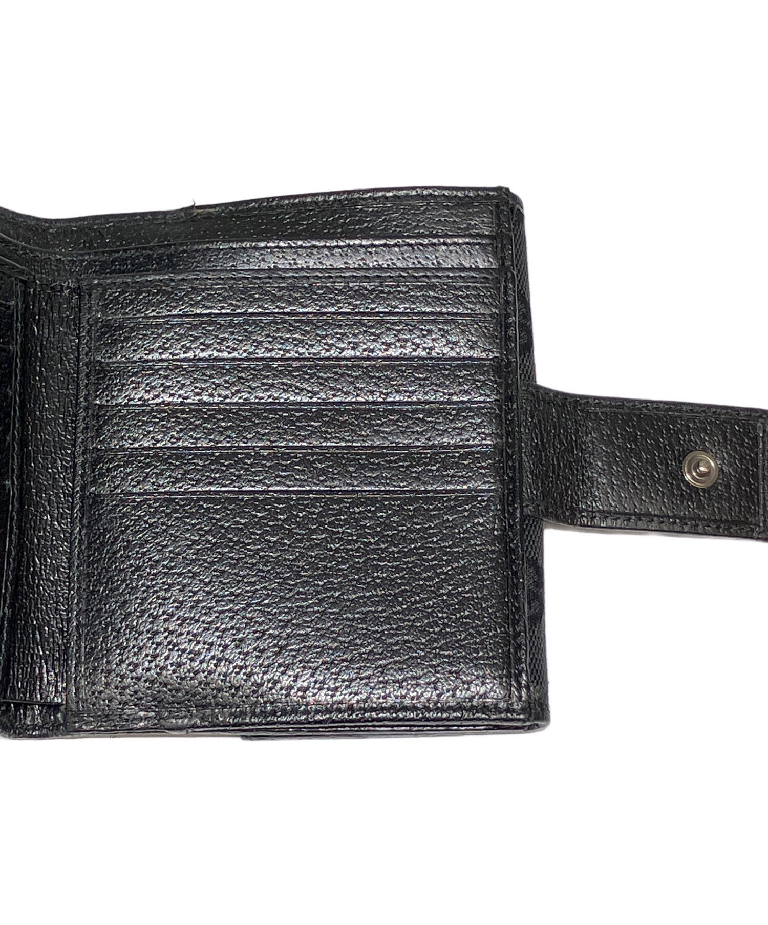 中古・古着通販】GUCCI (グッチ) 2つ折り財布 ブラック｜ブランド