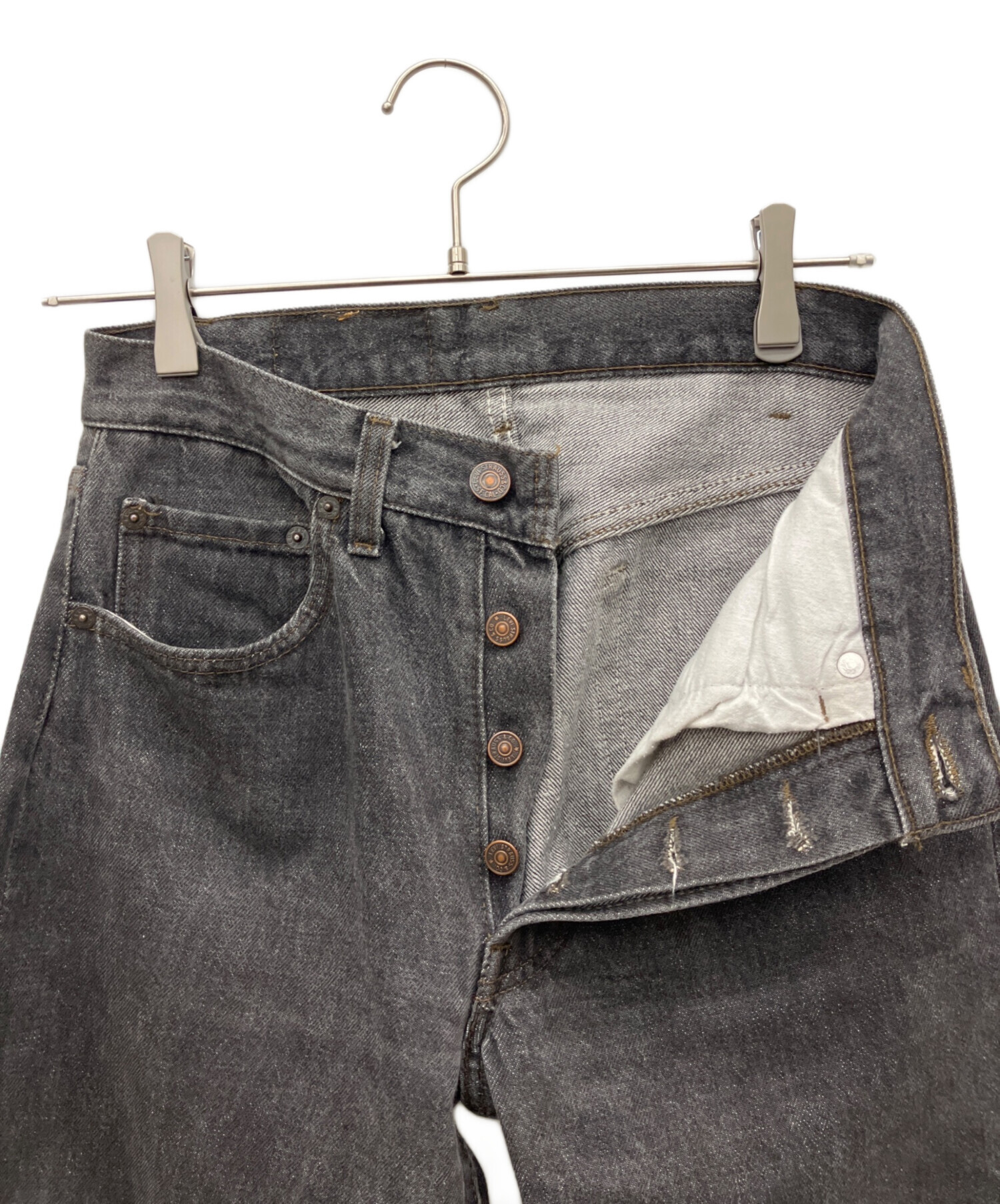 90s Levi's リーバイス 501 USA製 先染め ブラックデニムパンツ LEVI'S