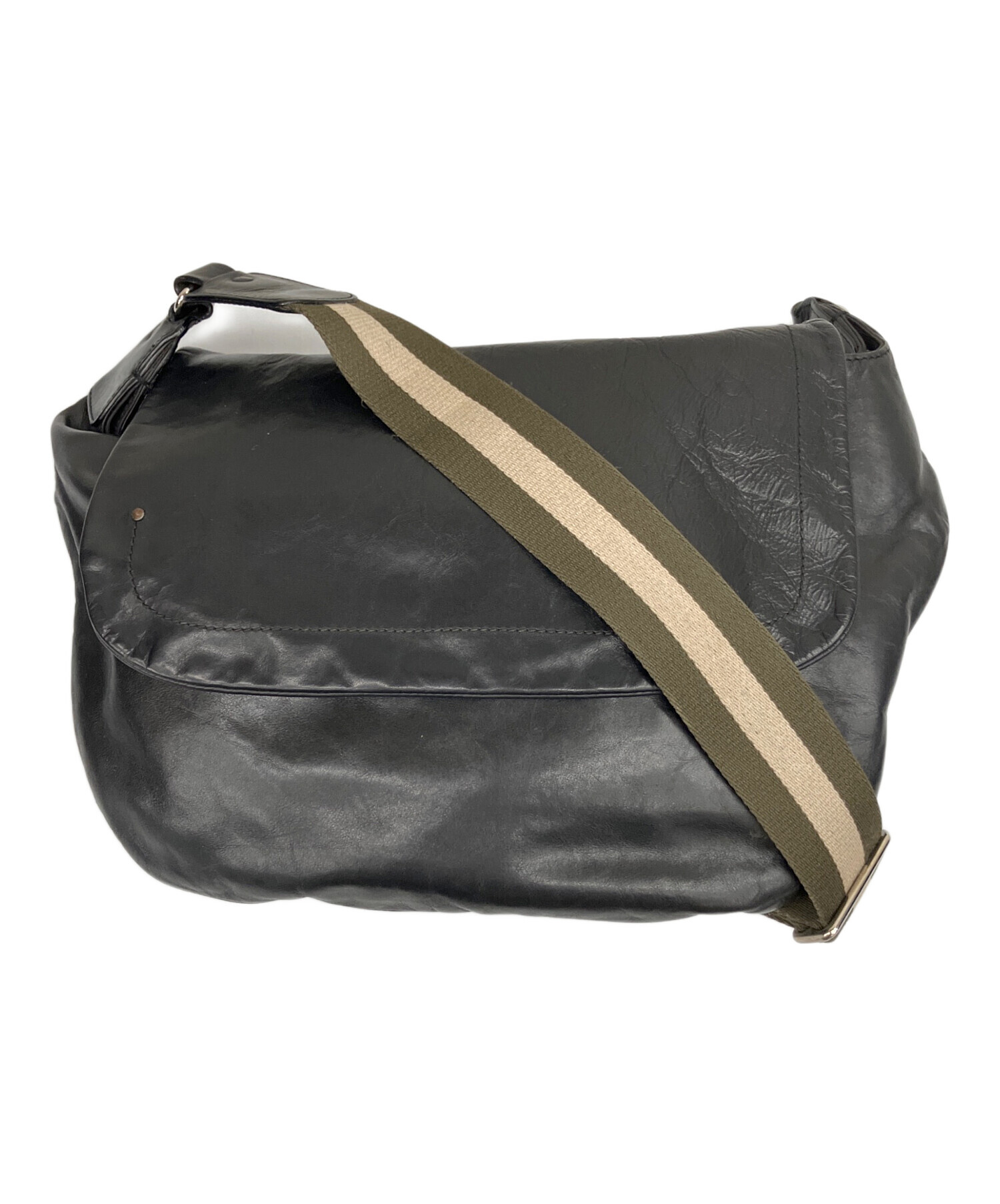 【超レア】BALLY ショルダーバッグ 中古・古着通販】BALLY (バリー) フラップショルダーバッグ ブラック