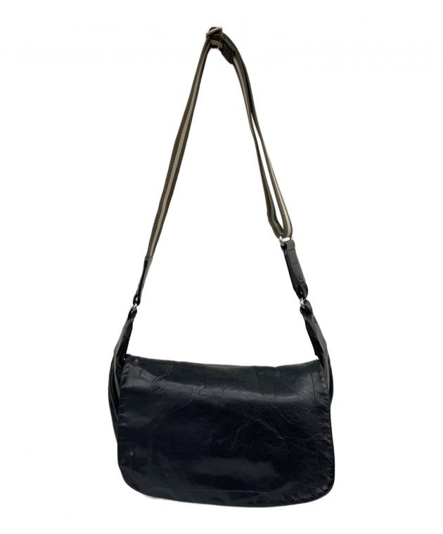 中古・古着通販】BALLY (バリー) フラップショルダーバッグ ブラック
