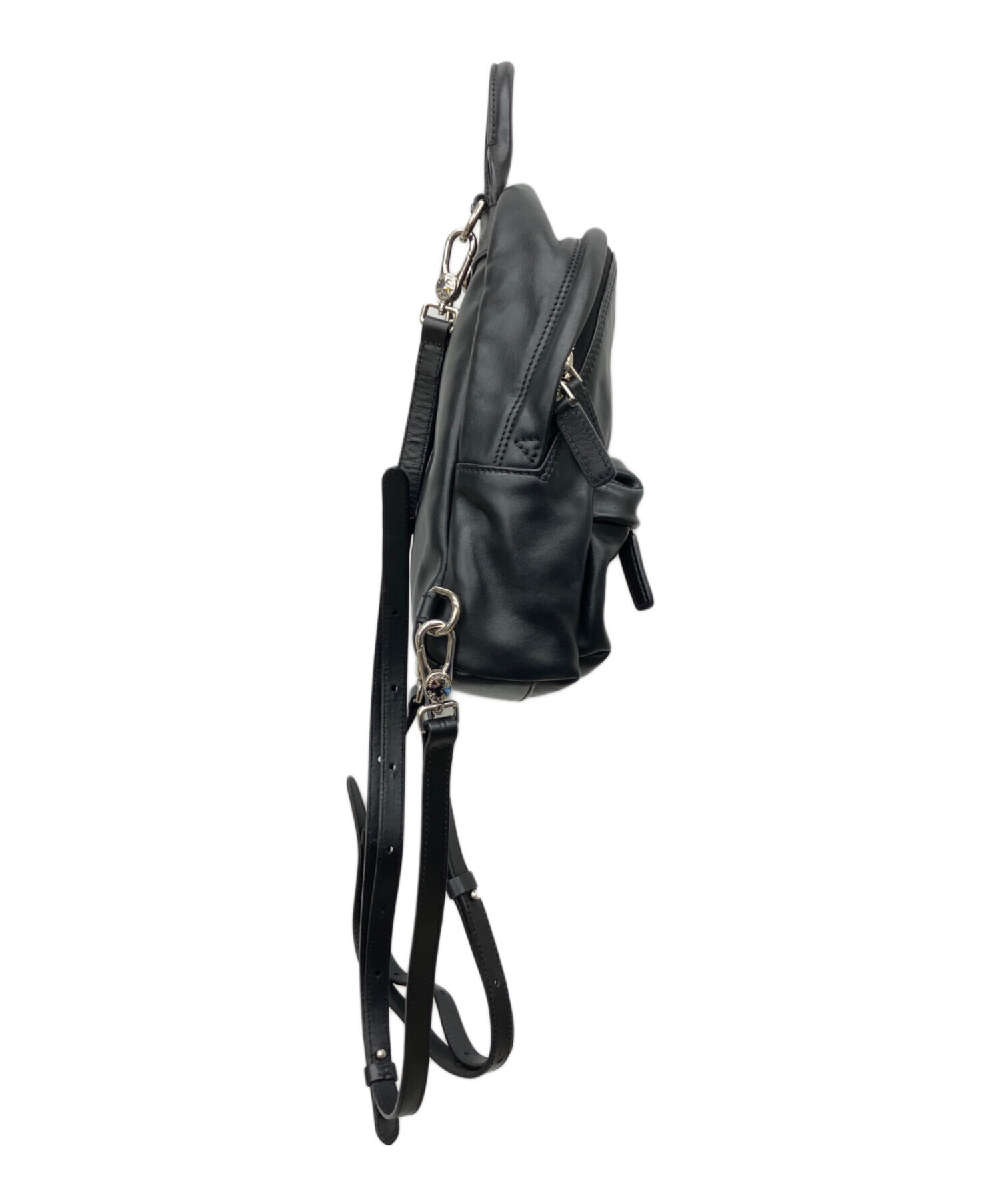 GIVENCHY レザーリュック　ブラック 中古・古着通販】GIVENCHY (ジバンシィ) レザーリュック ナノ ブラック