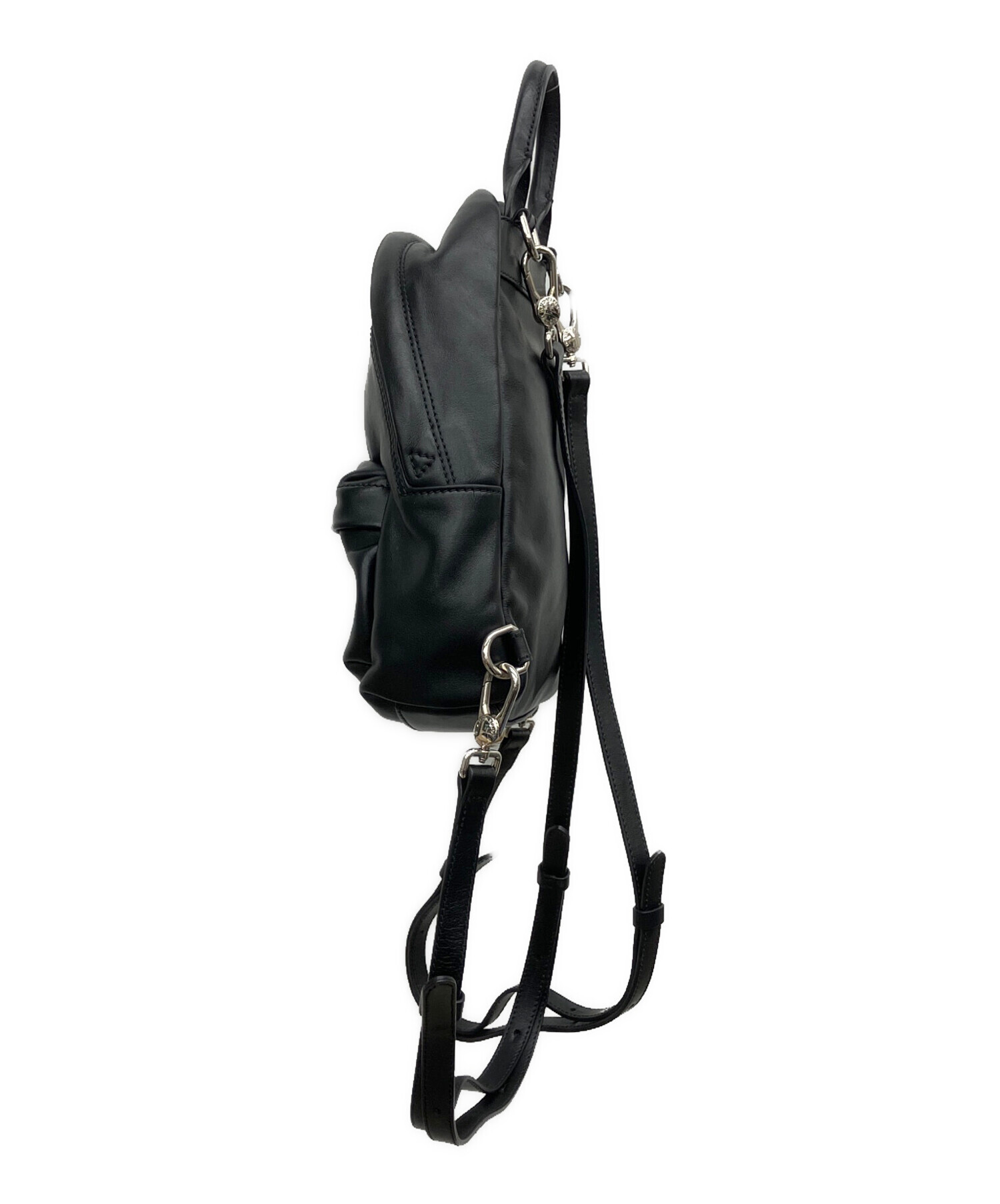 ジバンシー リュックサック バックパック レザー A4可 黒 中古・古着通販】GIVENCHY (ジバンシィ) レザーリュック ナノ ブラック