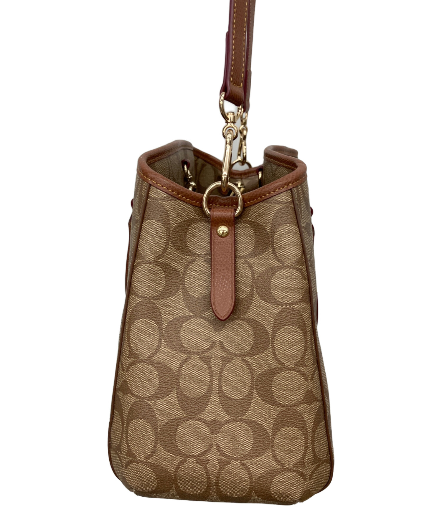 COACH シグネチャー ハンドバッグ 2way 中古・古着通販】COACH (コーチ) シグネチャー 2WAYハンドバッグ
