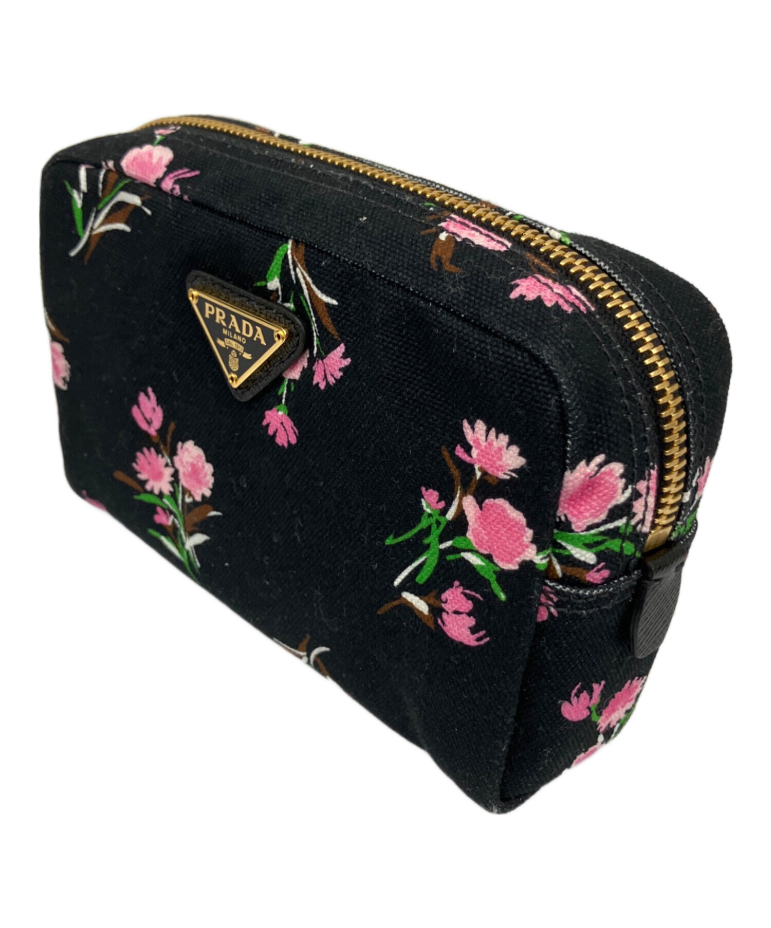未使用　プラダポーチ 中古・古着通販】PRADA (プラダ) ポーチ ブラック｜ブランド・古着通販