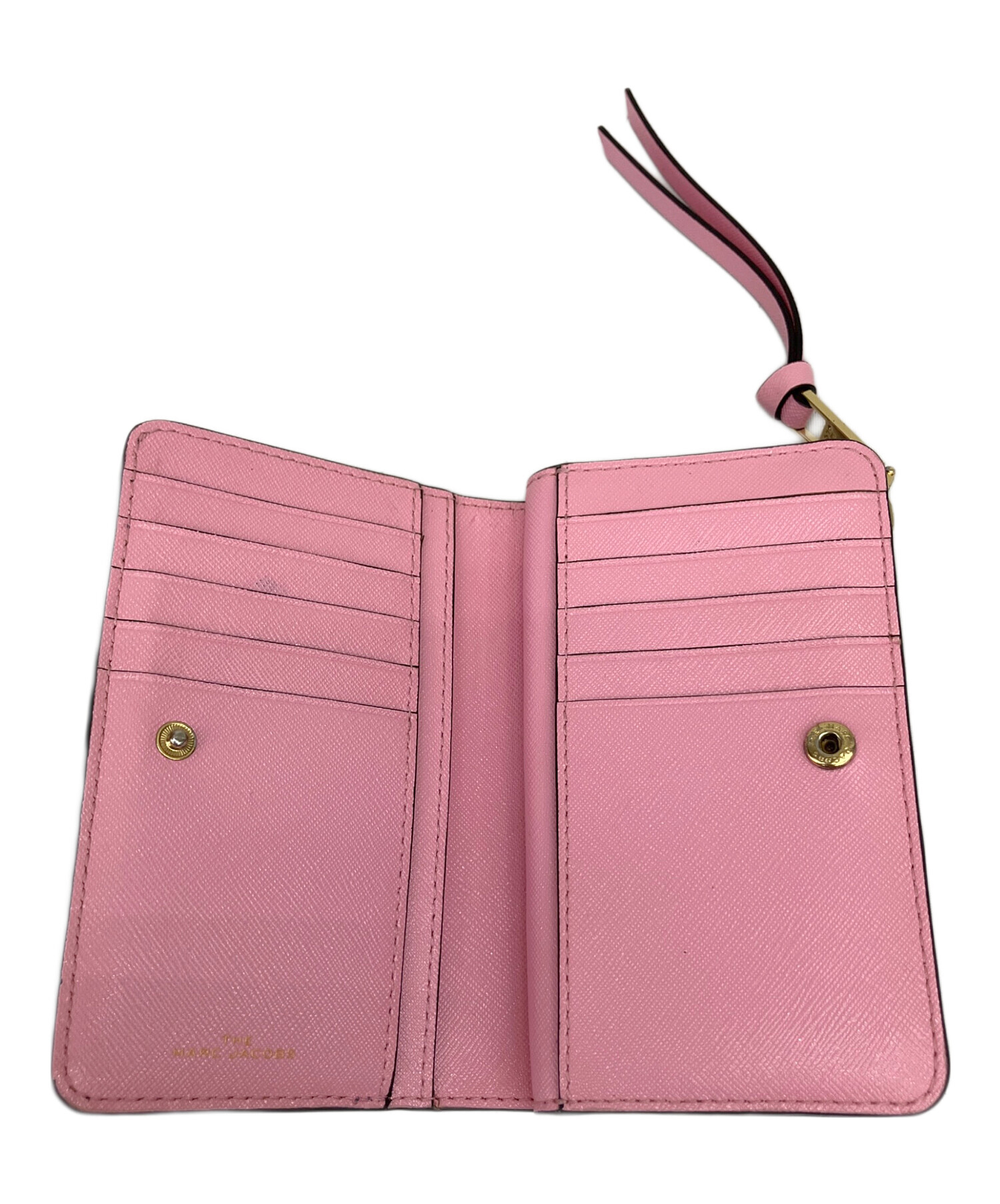 ★新品・未使用★MARC JACOBS 二つ折り財布 ピンクゴールド 中古・古着通販】MARC JACOBS (マークジェイコブス) 2つ折り財布