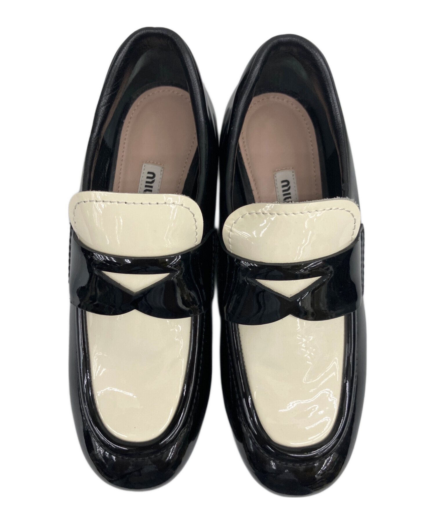 中古・古着通販】MIU MIU (ミュウミュウ) エナメルヒールバイカラー