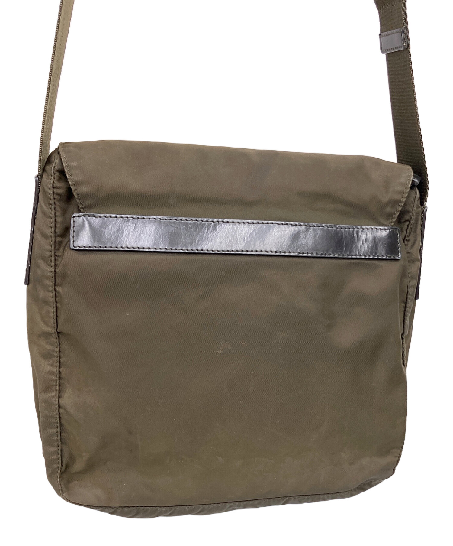 中古・古着通販】PRADA (プラダ) ナイロンショルダーバッグ オリーブ
