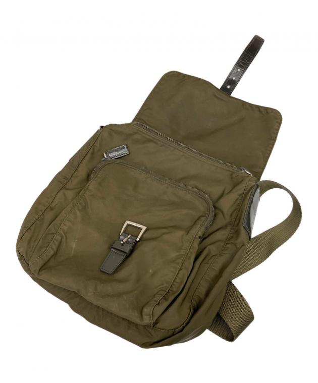 中古・古着通販】PRADA (プラダ) ナイロンショルダーバッグ オリーブ 中古・古着通販】PRADA (プラダ) ナイロンショルダーバッグ オリーブ
