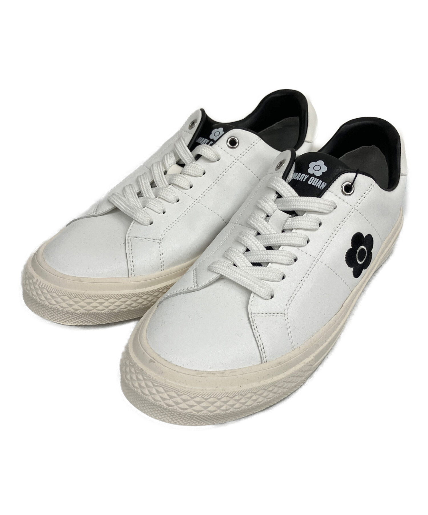 美品MARY QUANT スニーカー (ホワイト)Mサイズ 中古・古着通販】MARY QUANT (マリークヮント) ローカットスニーカー
