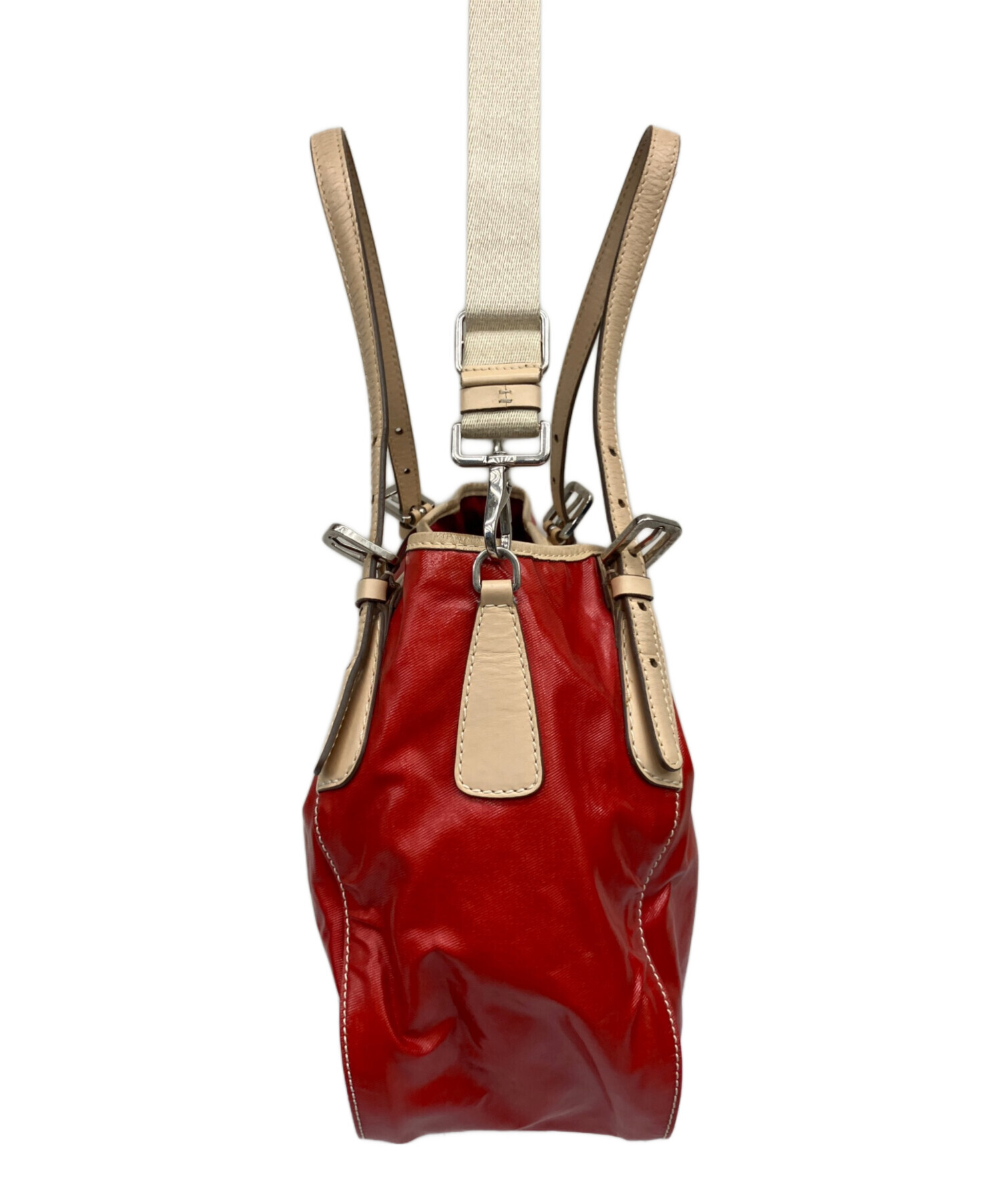 未着用 TOD'S 名作 D スタイリング 2way バッグ ワインレッド 中古・古着通販】TOD'S (トッズ) 2WAYバッグ レッド｜ブランド・古着