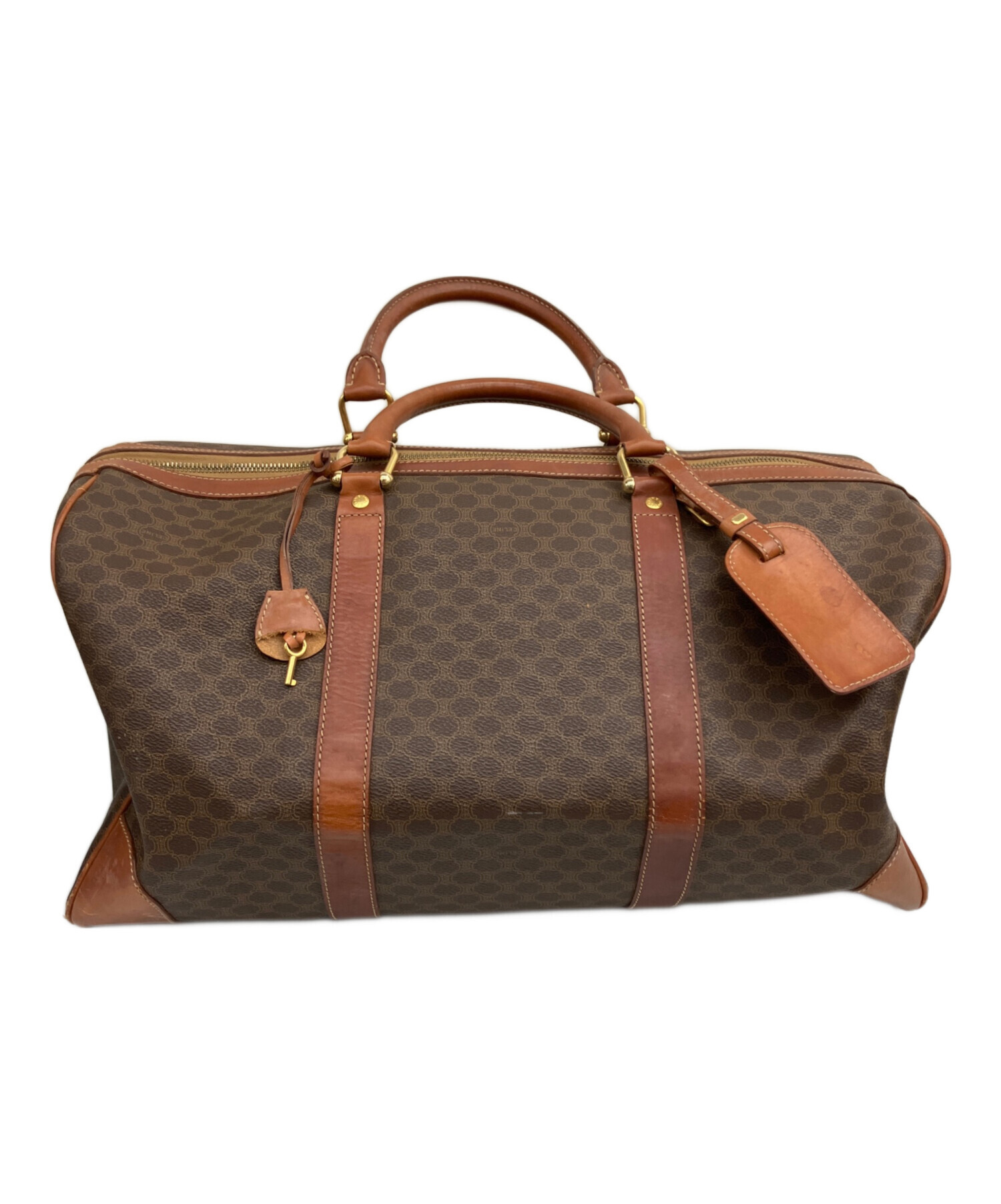 【希少】 CELINE セリーヌ ボストンバッグ オールレザー ブラウン 茶色 中古・古着通販】CELINE (セリーヌ) ボストンバッグ ブラウン