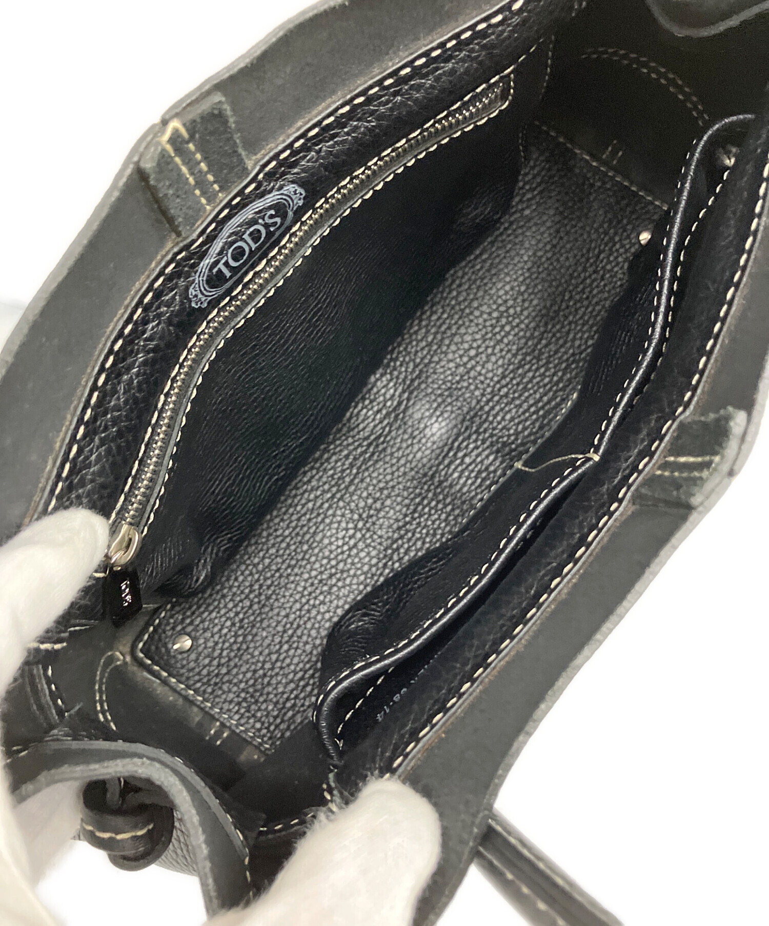 中古・古着通販】TOD'S (トッズ) レザートートバッグ ブラック