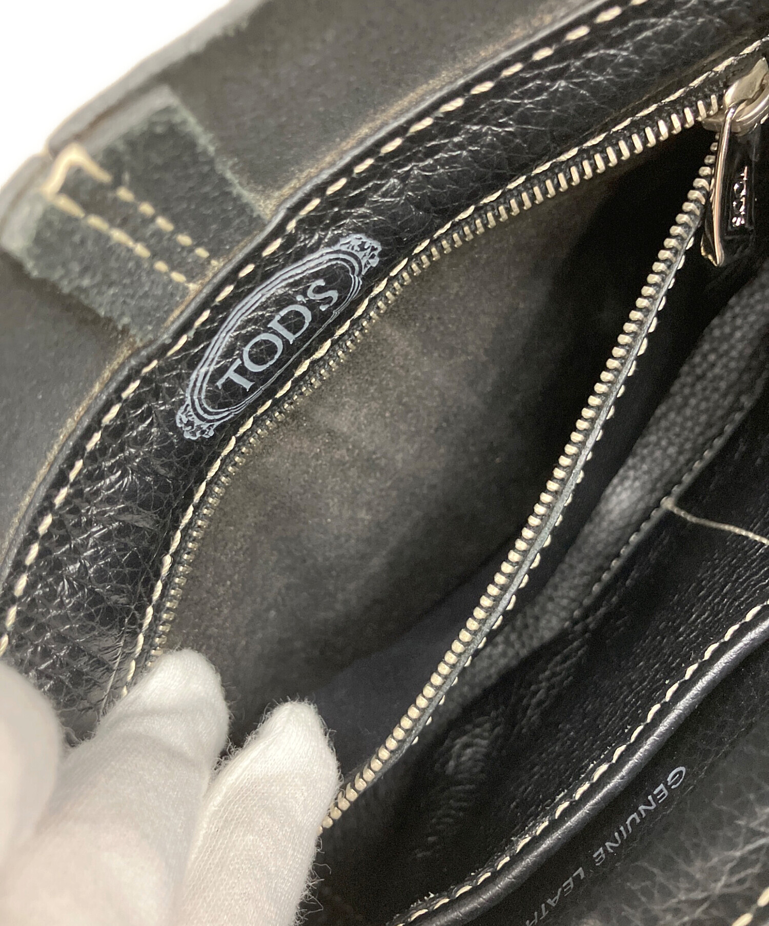 中古・古着通販】TOD'S (トッズ) レザートートバッグ ブラック