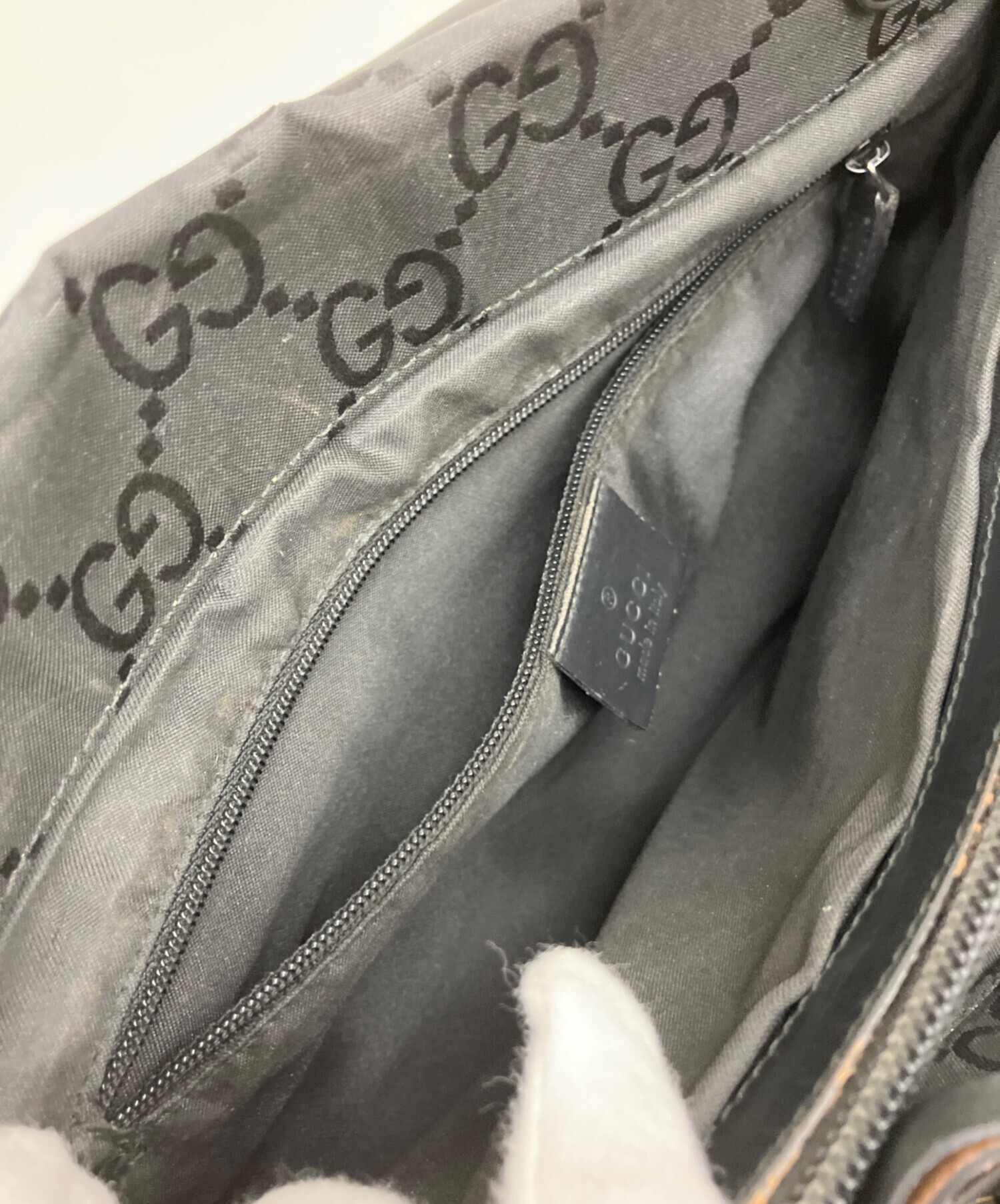 中古・古着通販】GUCCI (グッチ) ハンドバッグ ブラック｜ブランド