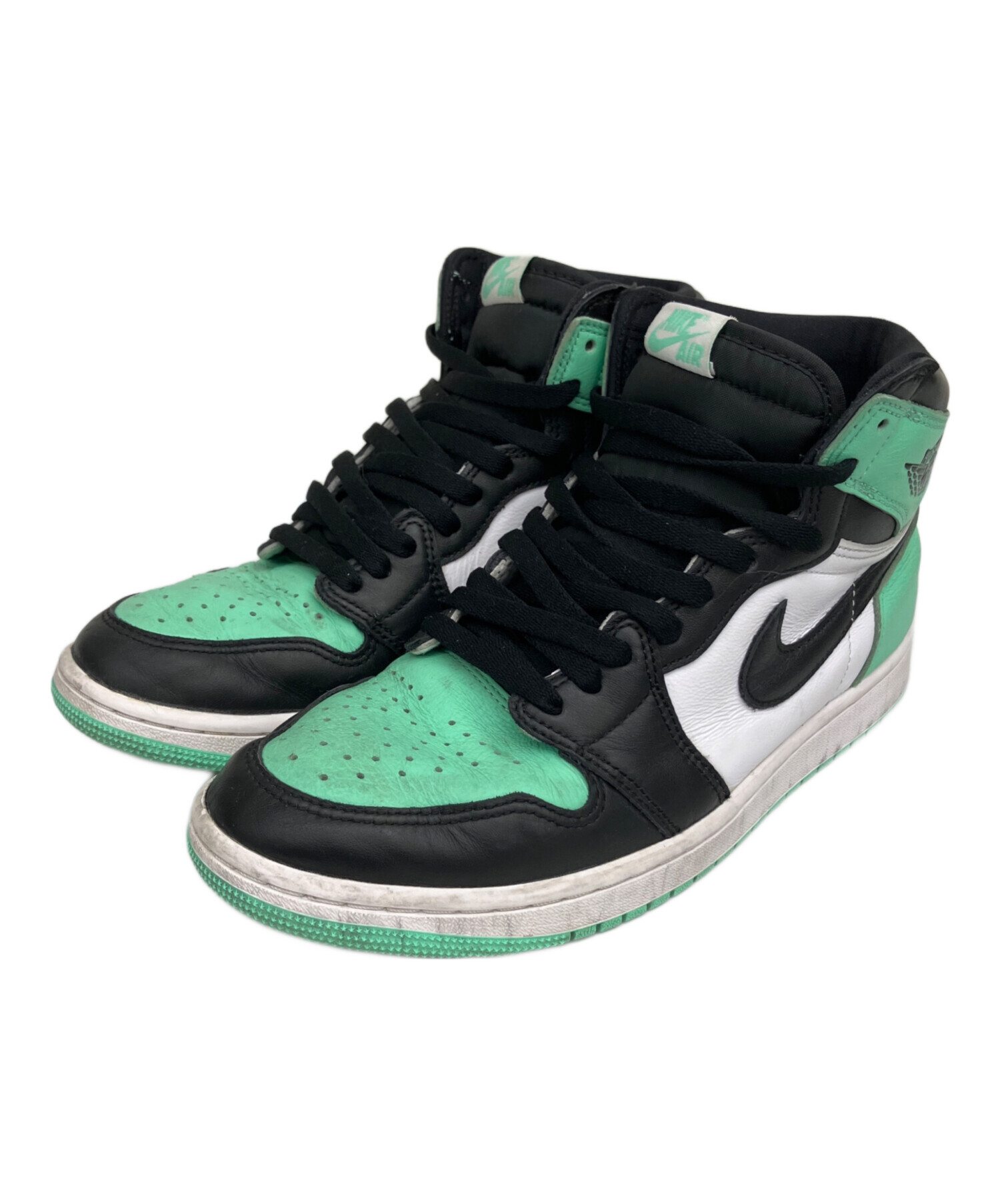 NIKE ハイカット スニーカー グリーン/ブラック 中古・古着通販】NIKE (ナイキ) ハイカットスニーカー グリーン サイズ