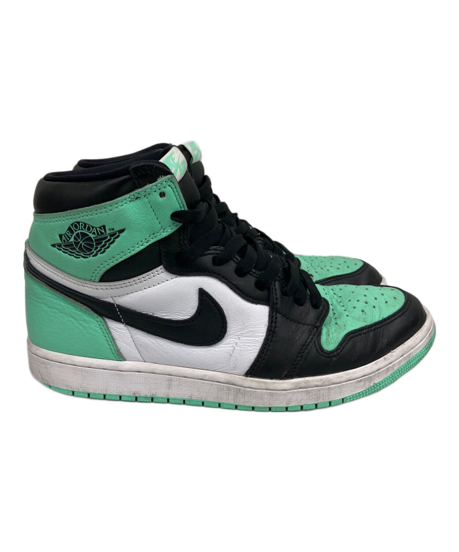 NIKE ハイカット スニーカー グリーン/ブラック 中古・古着通販】NIKE (ナイキ) ハイカットスニーカー グリーン サイズ