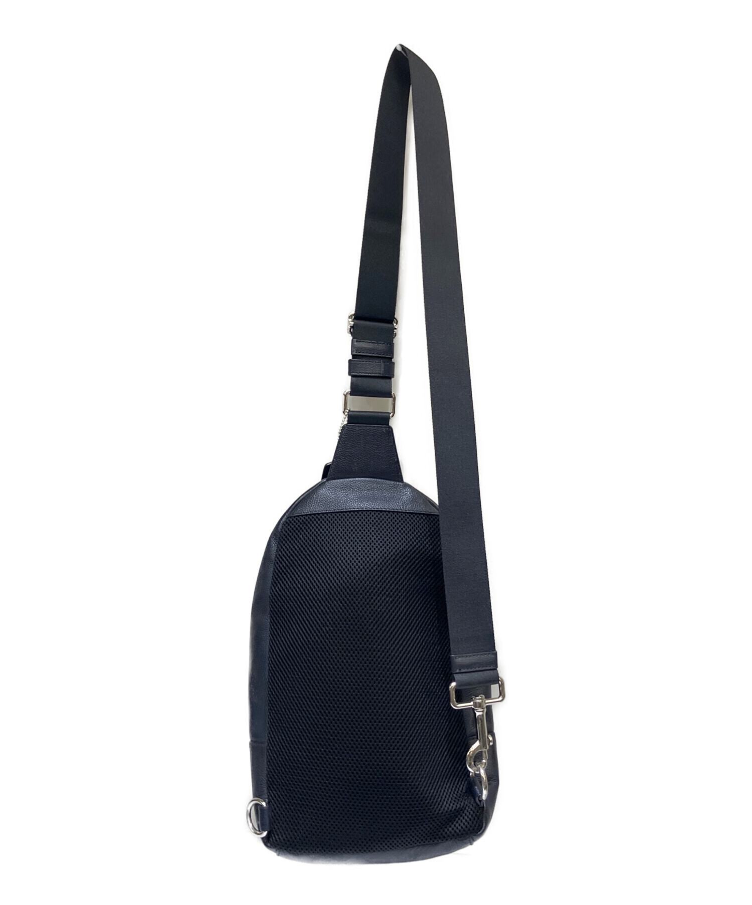 Coach ボディバッグ グレー/ネイビー 中古・古着通販】COACH (コーチ) ボディバッグ ネイビー｜ブランド