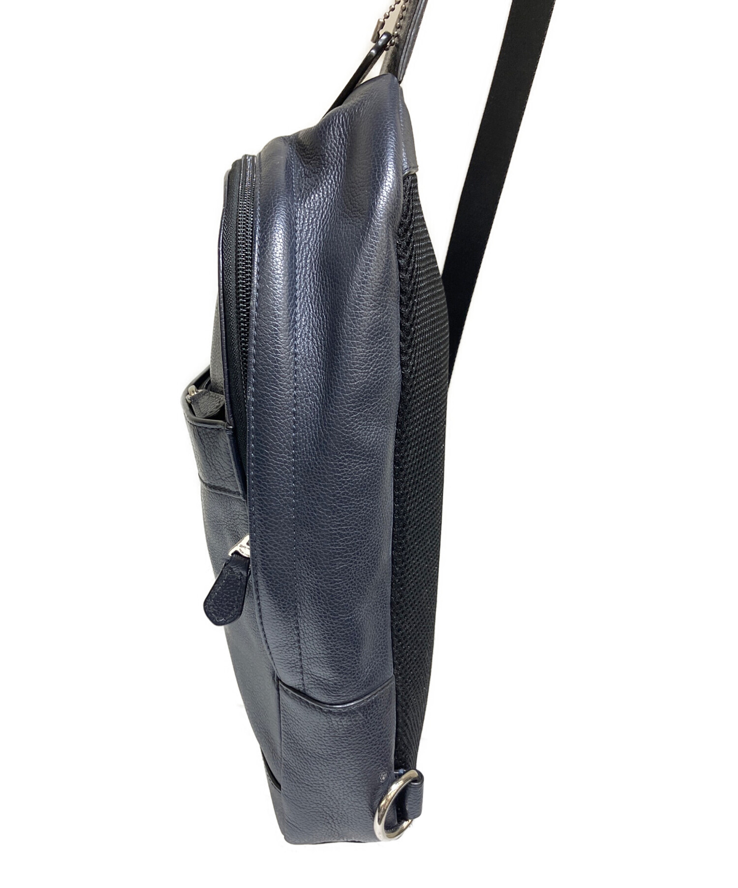 Coach ボディバッグ グレー/ネイビー 中古・古着通販】COACH (コーチ) ボディバッグ ネイビー｜ブランド