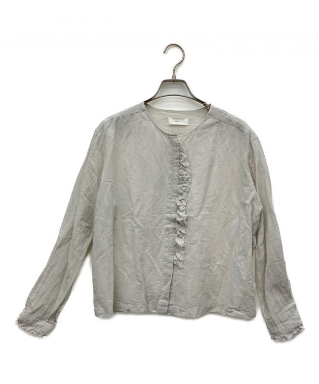 中古・古着通販】kagure (カグレ) コットンリネンワッシャーフリル