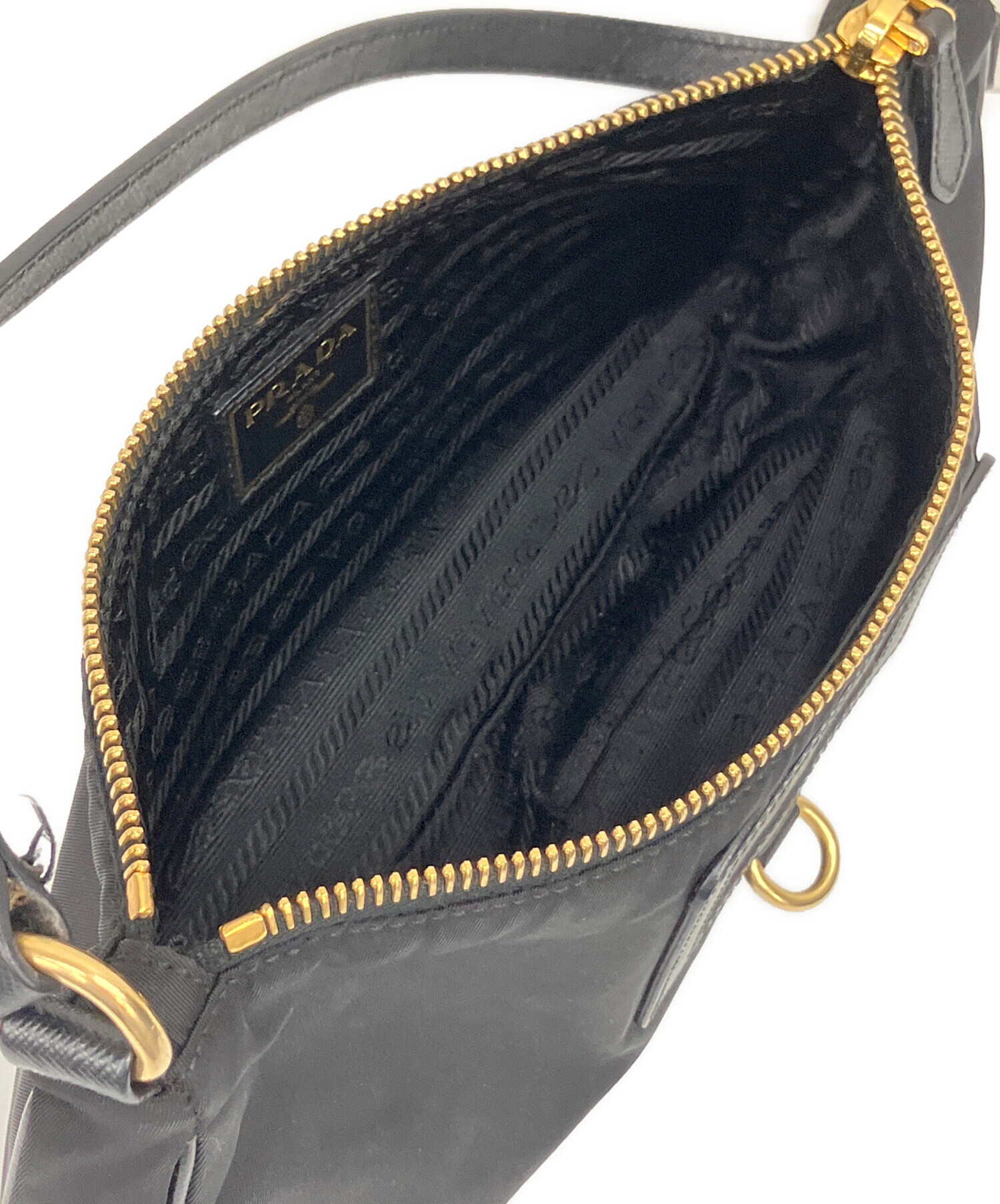 中古・古着通販】PRADA (プラダ) アクセサリーポーチ ブラック 