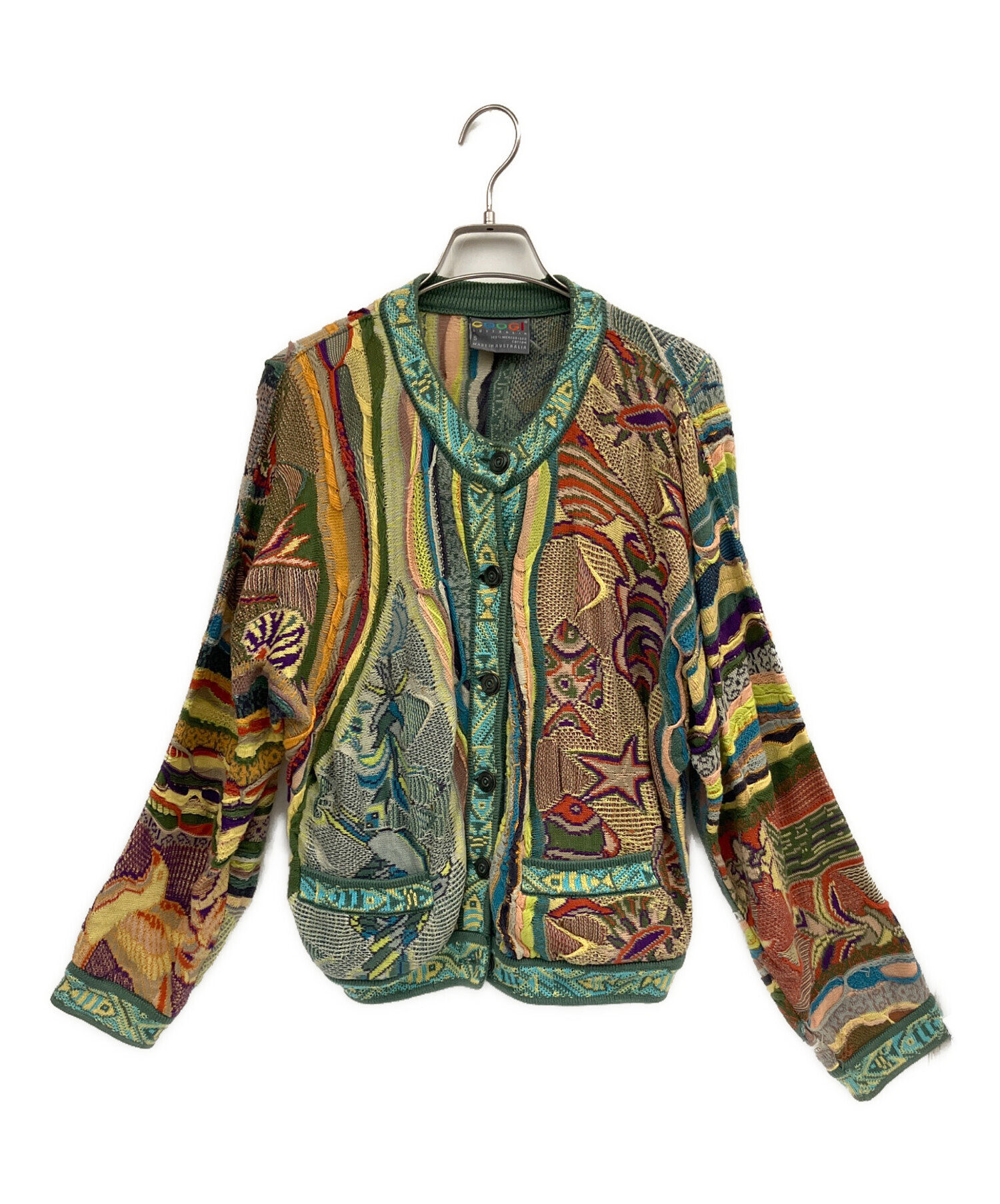 中古・古着通販】COOGI (クージー) 3Dニットカーディガン マルチカラー