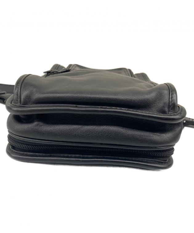 中古・古着通販】TUMI (トゥミ) レザーショルダーバッグ ブラック