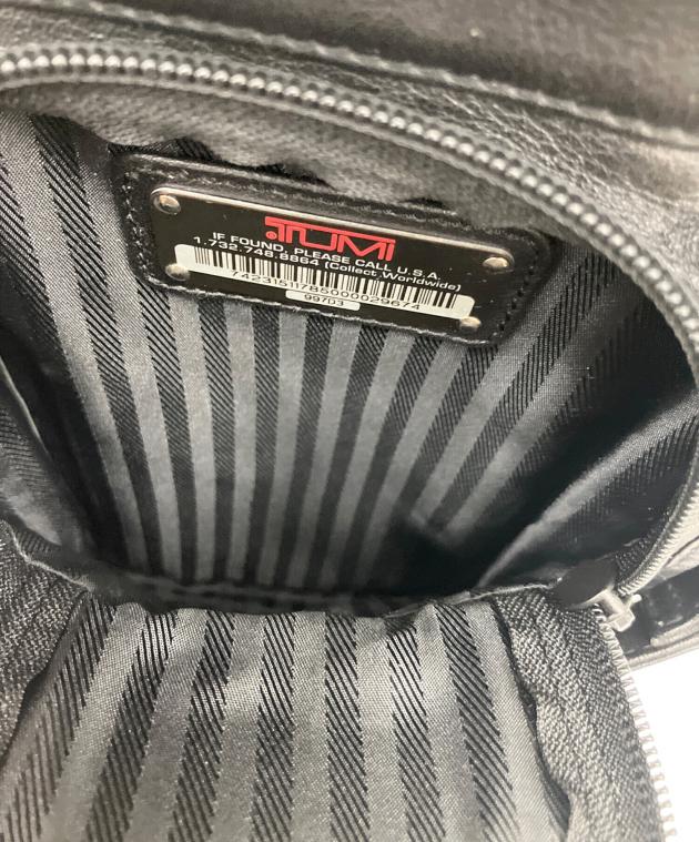中古・古着通販】TUMI (トゥミ) レザーショルダーバッグ ブラック