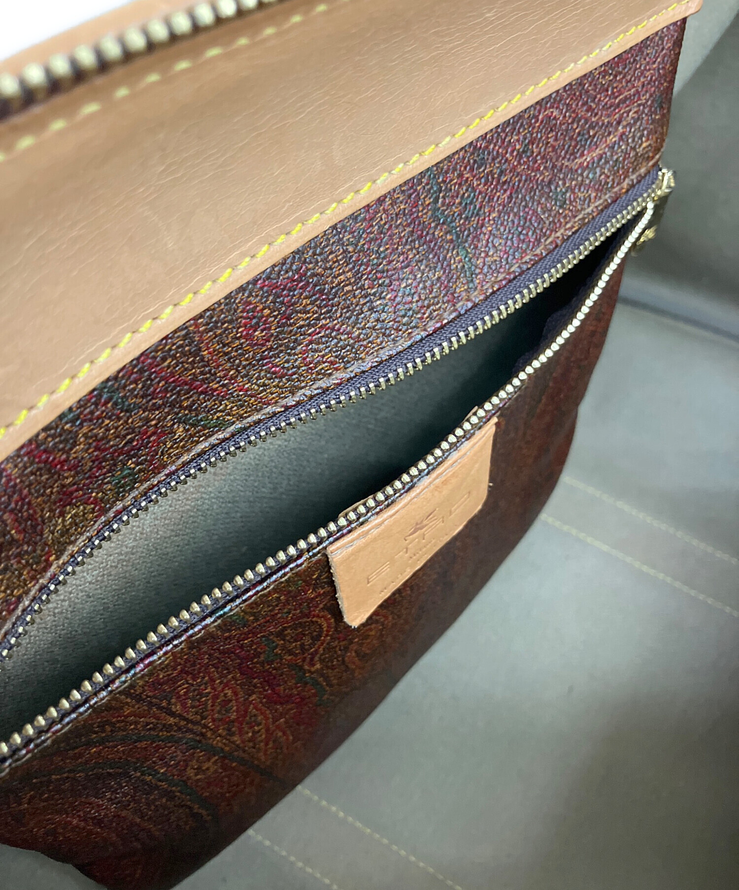 中古・古着通販】ETRO (エトロ) ペイズリー柄ボストンバッグ ブラウン