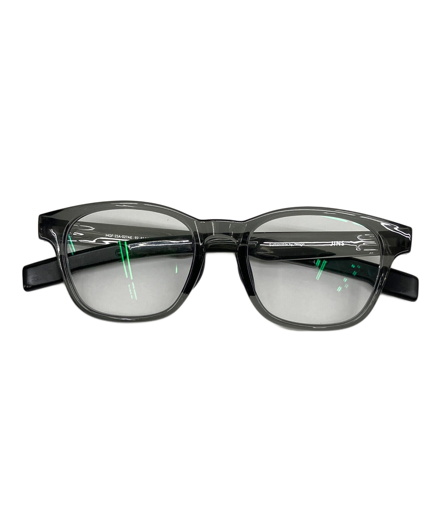 中古・古着通販】JIN'S (ジンズ) 眼鏡 Quick Fit bold グレー