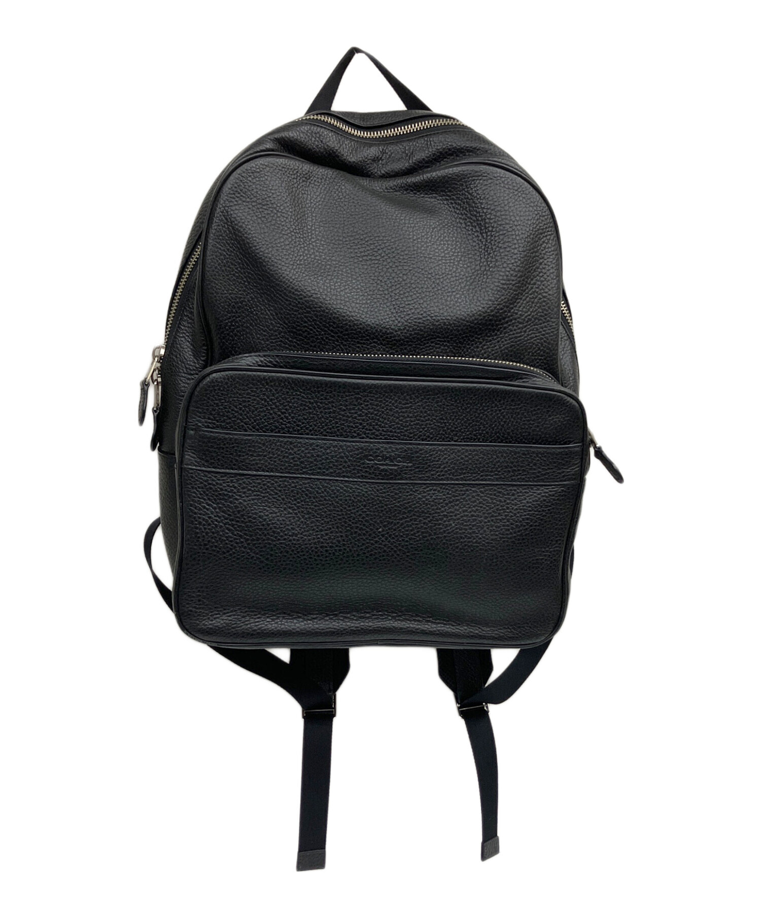 中古・古着通販】COACH (コーチ) レザーバックパック ブラック