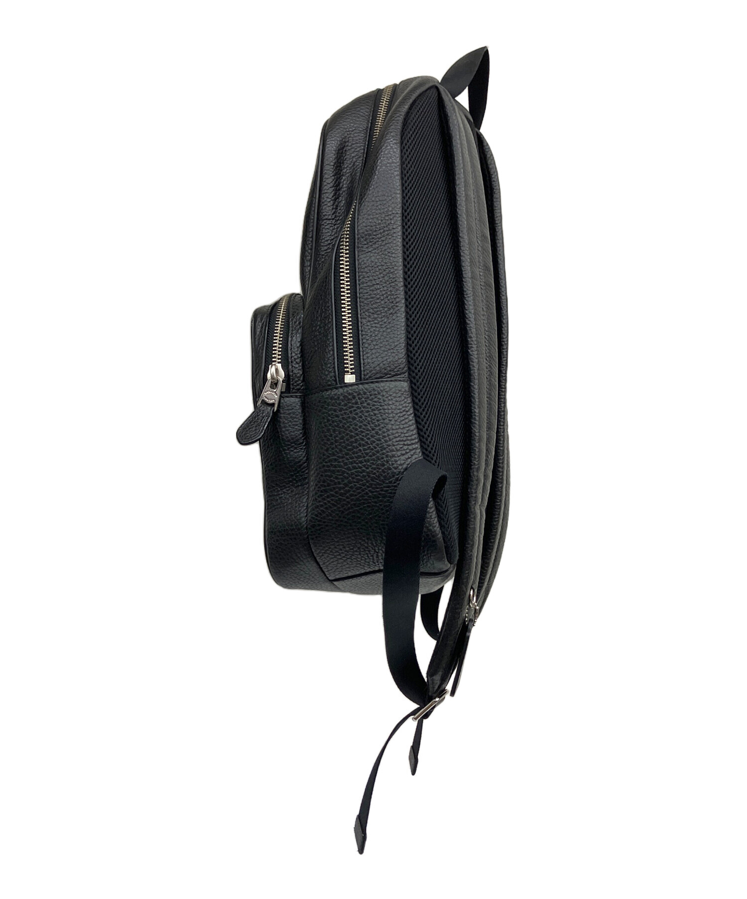 中古・古着通販】COACH (コーチ) レザーバックパック ブラック