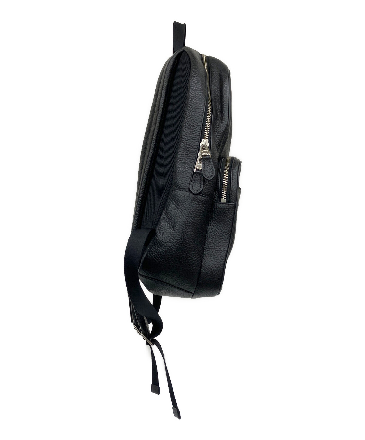 中古・古着通販】COACH (コーチ) レザーバックパック ブラック