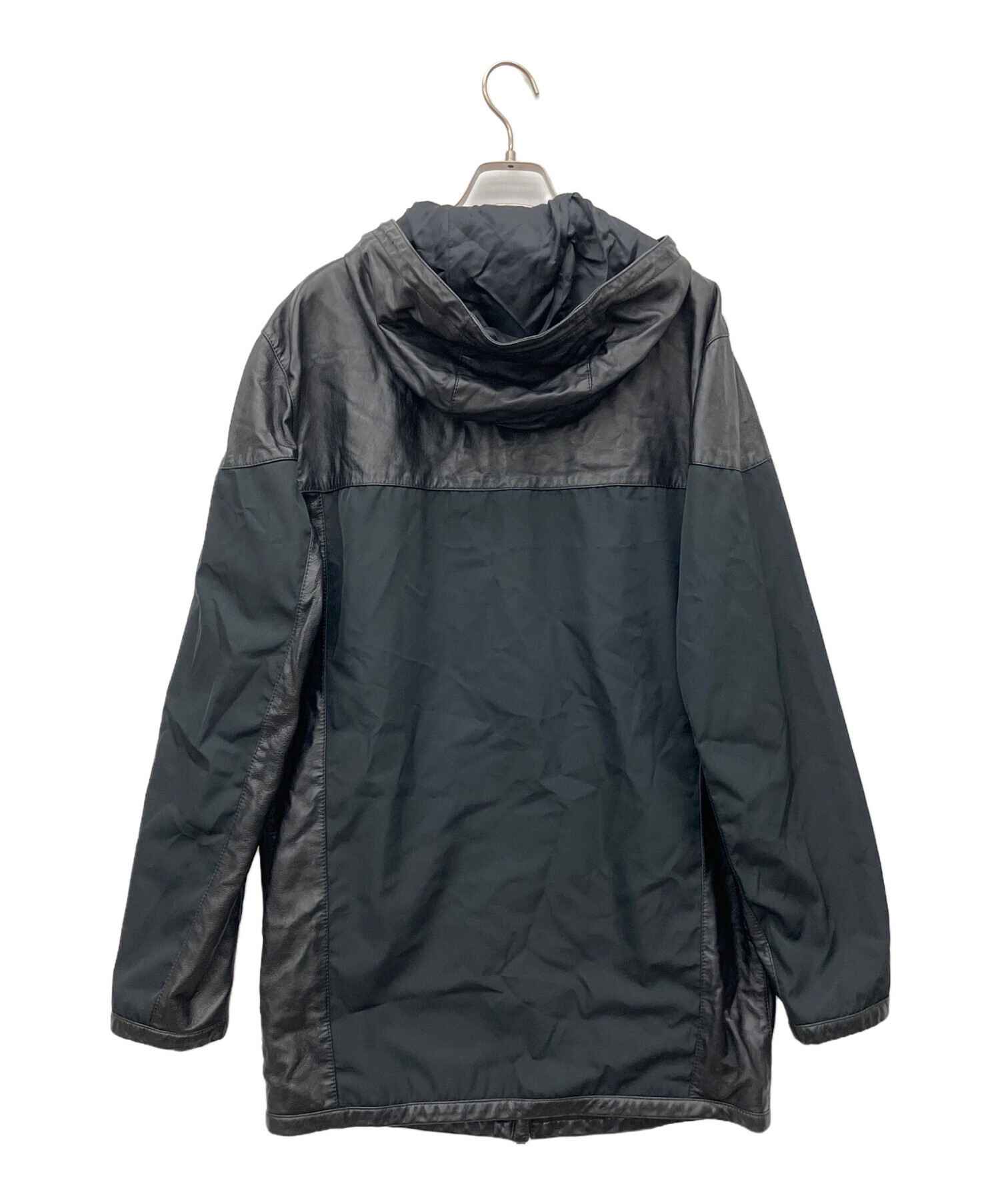 中古・古着通販】a.testoni (アテストーニ) レザージャケット ブラック