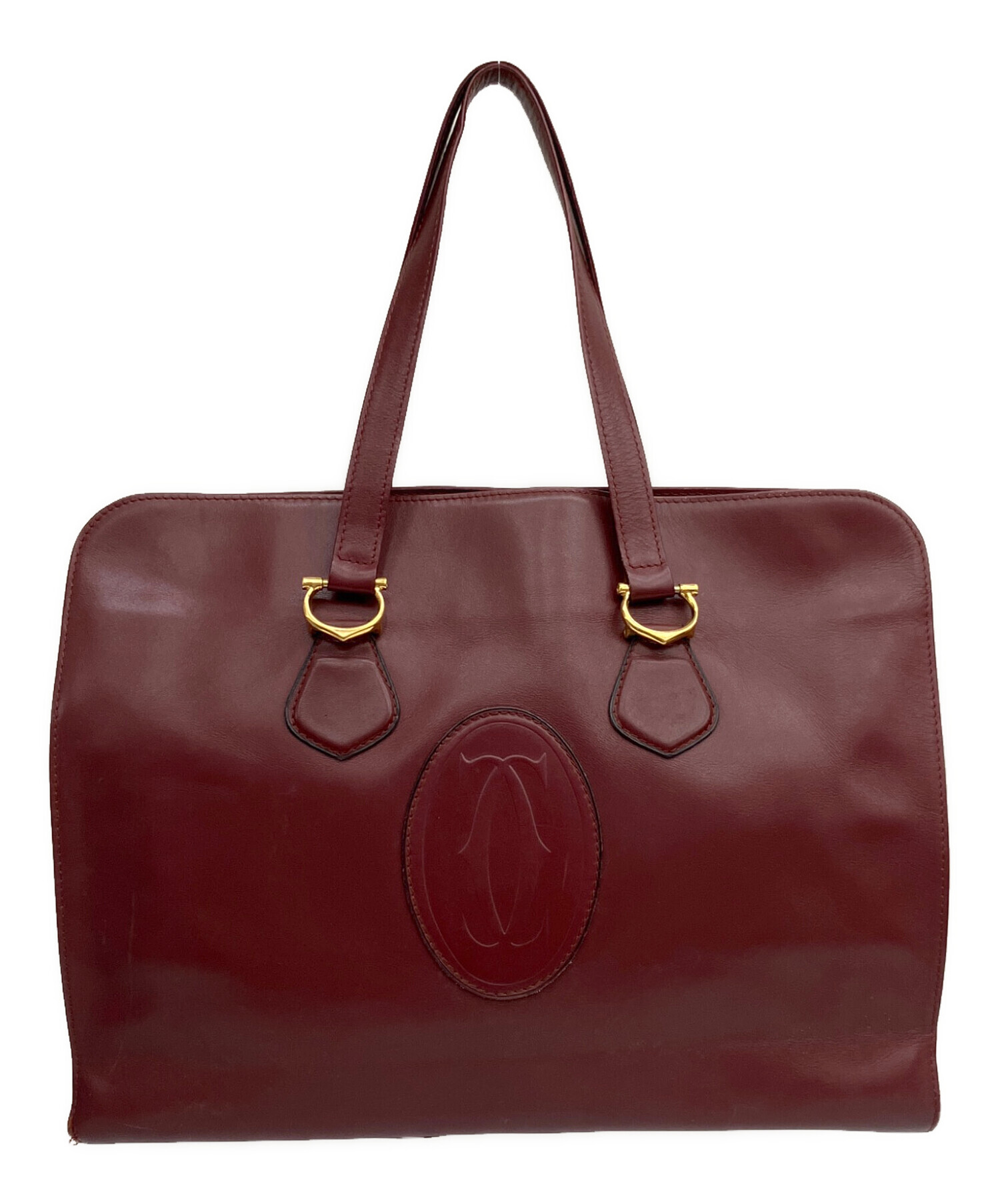 Cartier ハンドバッグ ボルドー新品未使用 中古・古着通販】Cartier (カルティエ) トートバッグ ボルドー