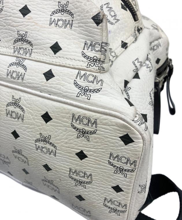MCM リュック ホワイト 中古・古着通販】MCM (エムシーエム) リュック ホワイト｜ブランド