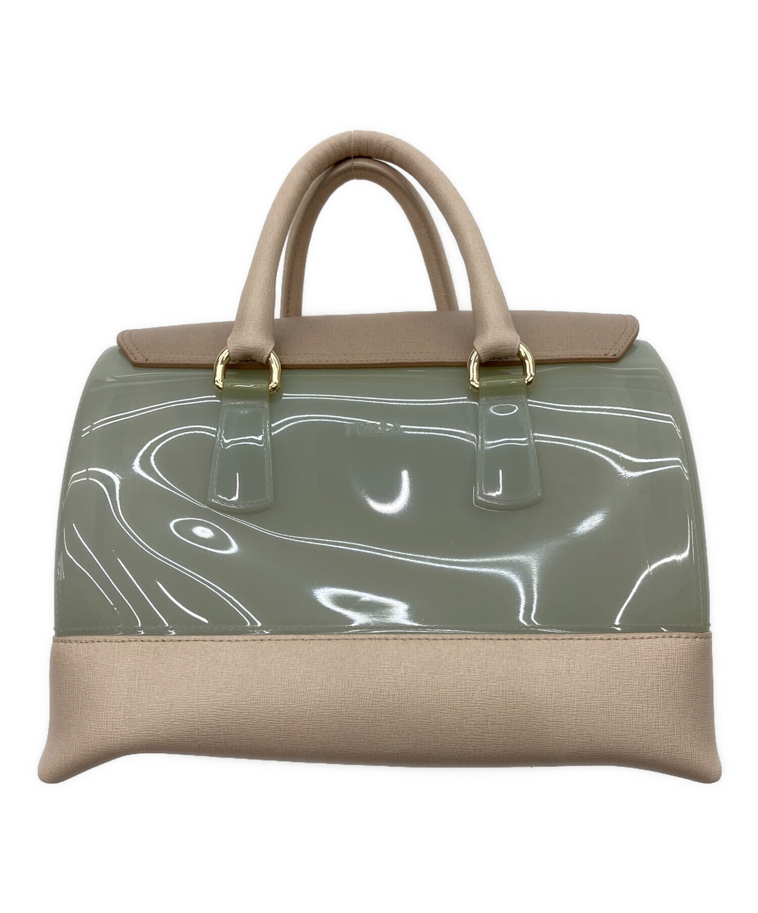 中古・古着通販】FURLA (フルラ) 2WAYバッグ グリーン×ベージュ