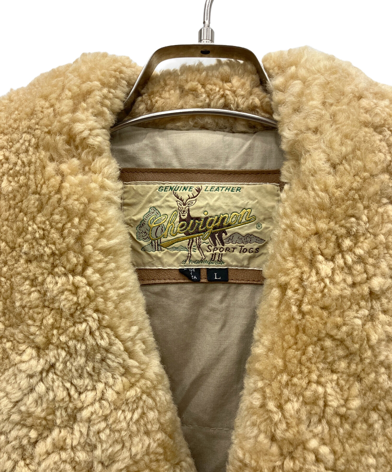 中古・古着通販】CHEVIGNON (シェビニオン) ムートンジャケット カーキ