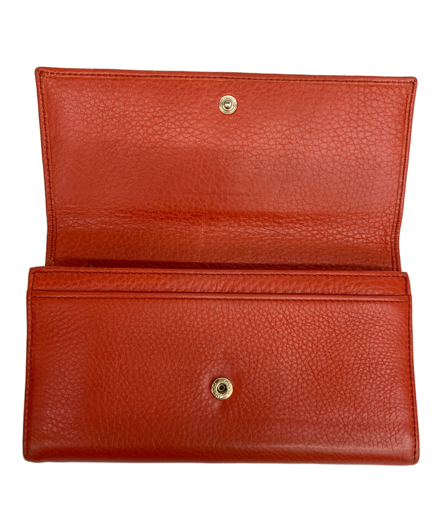 GUCCI レザー長財布 レッド 値下げ可能 中古・古着通販】GUCCI (グッチ) 長財布 レッド｜ブランド・古着通販
