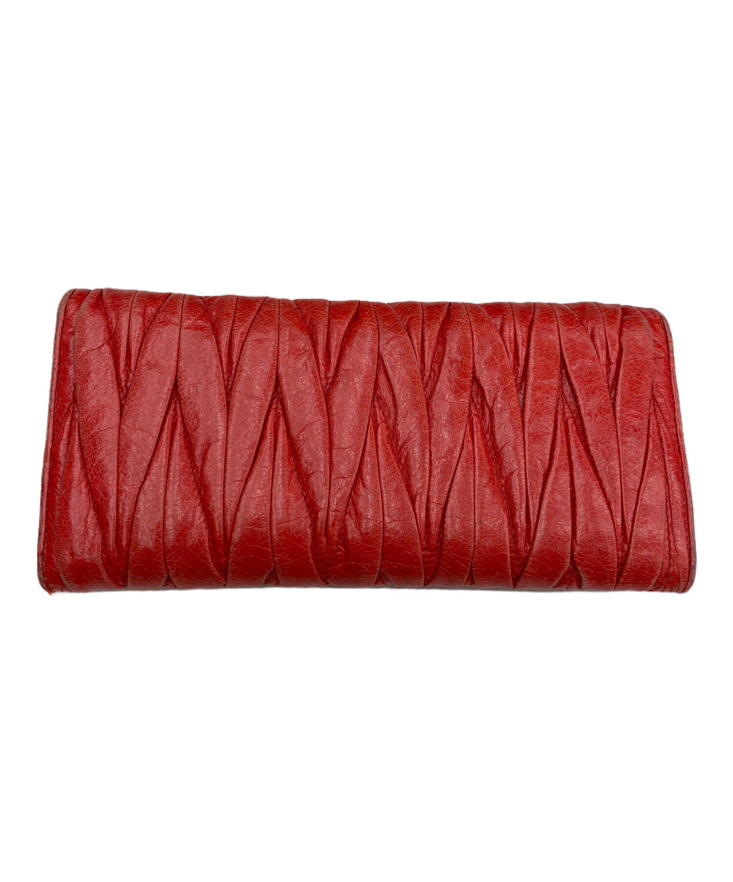 中古・古着通販】MIU MIU (ミュウミュウ) 長財布 レッド｜ブランド