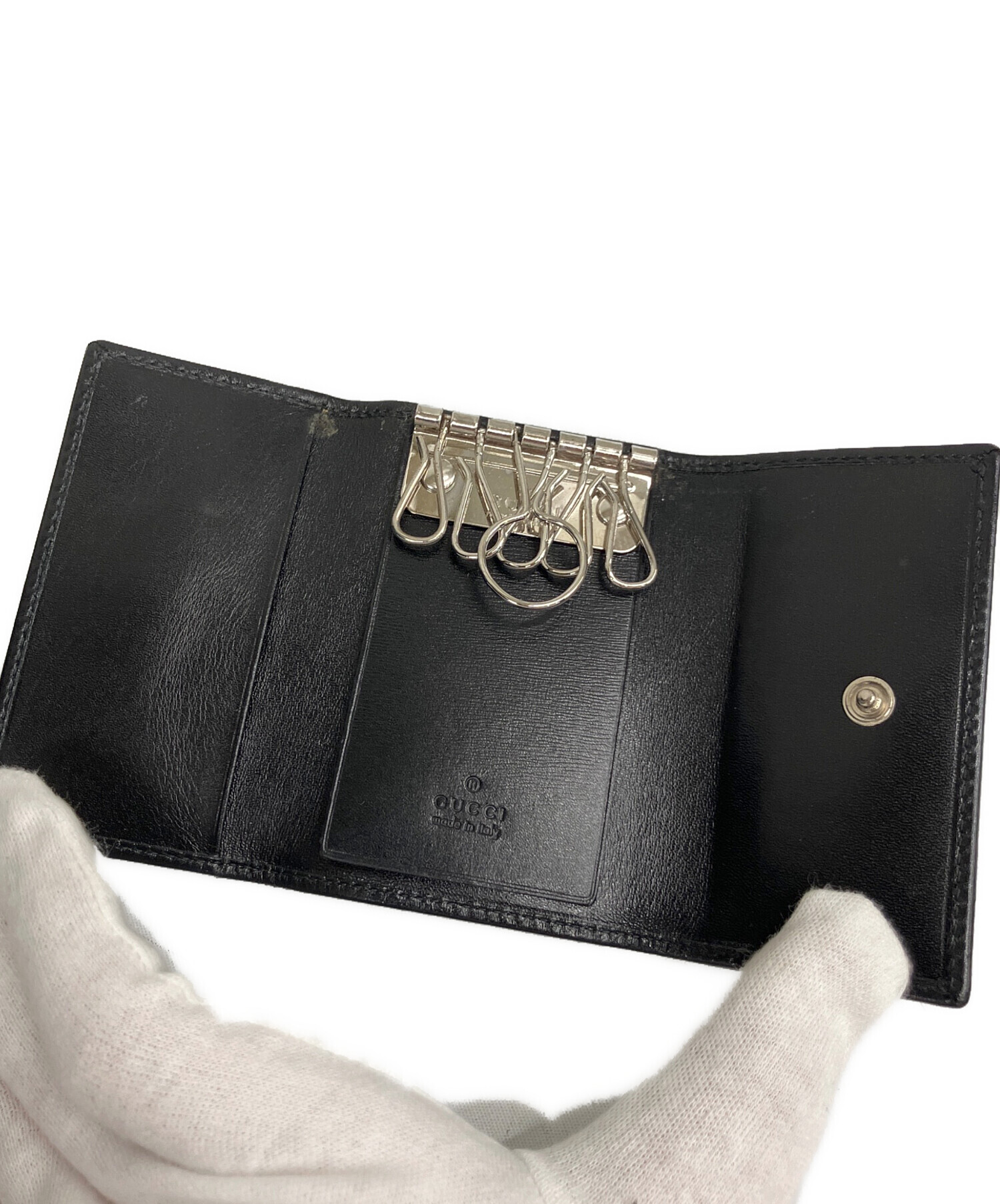中古・古着通販】GUCCI (グッチ) 6連キーケース ブラック|ブランド 中古・古着通販】GUCCI (グッチ) 6連キーケース ブラック|ブランド