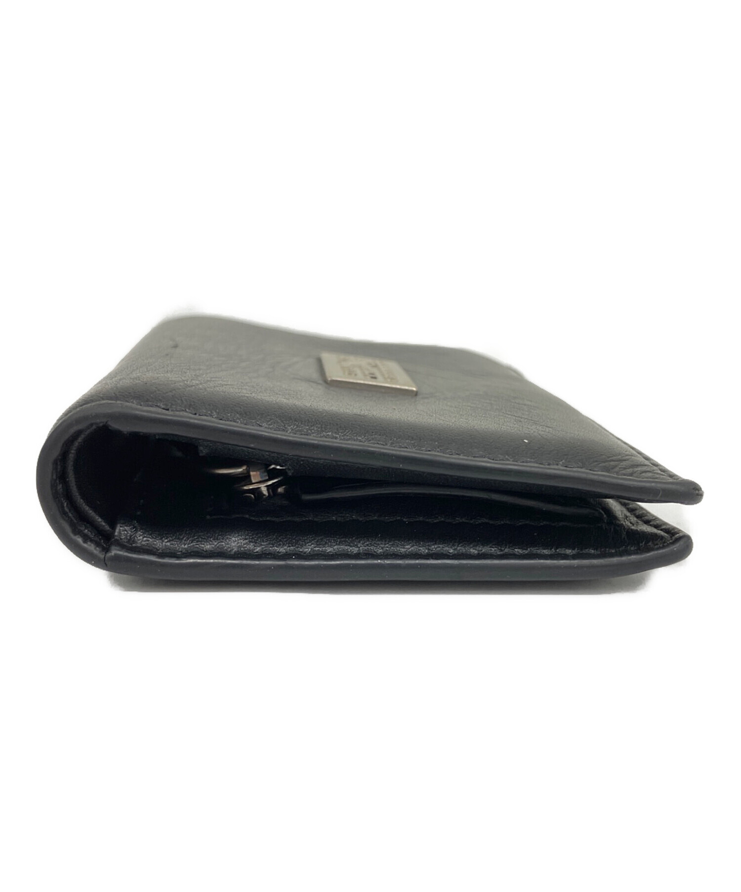 中古 正規品 Maison Margiela レザー 二つ折り財布 ブラック 中古・古着通販】MM6 Maison Margiela (エムエムシックスメゾン