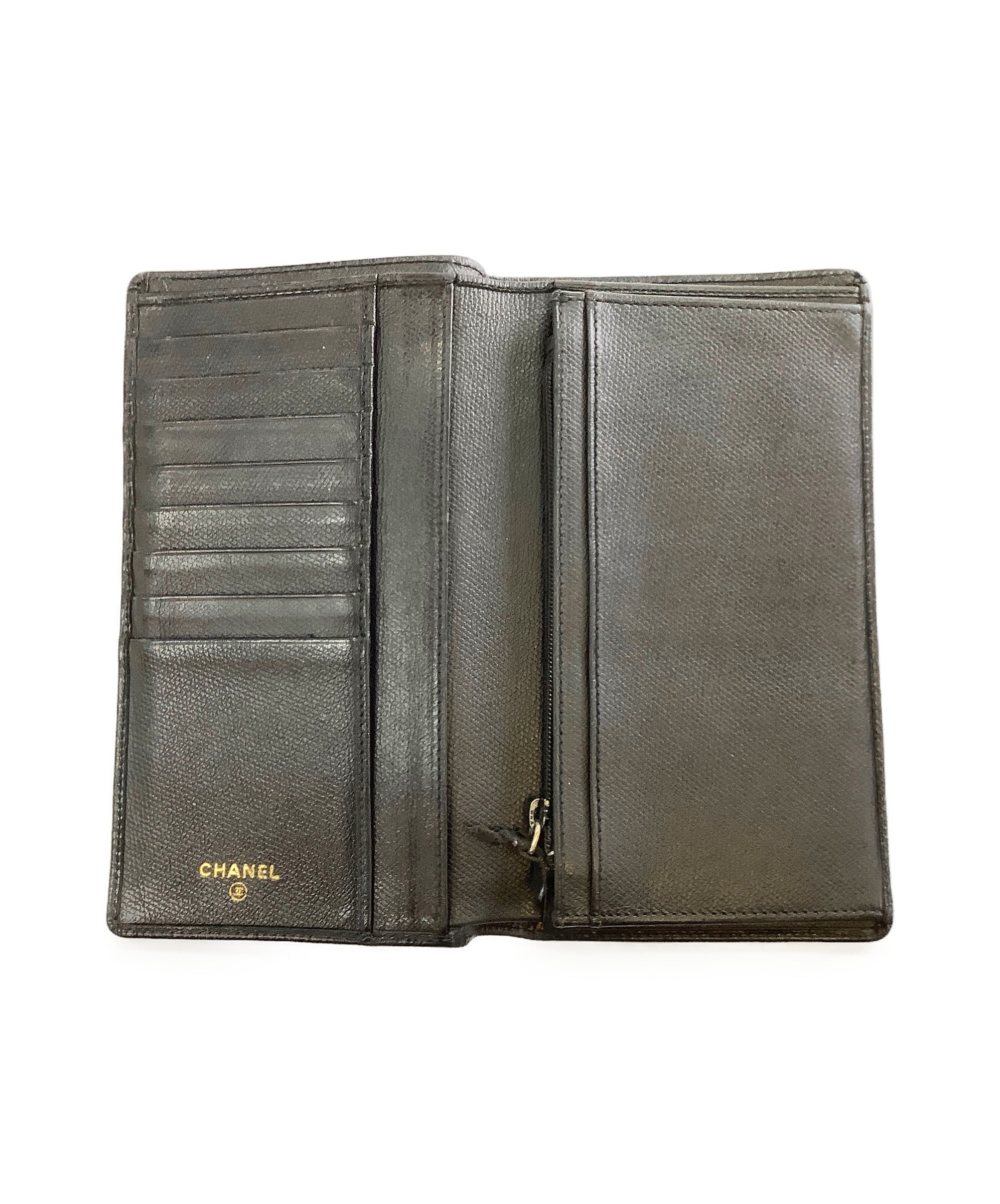 中古・古着通販】CHANEL (シャネル) 長財布 ブラック 8816138