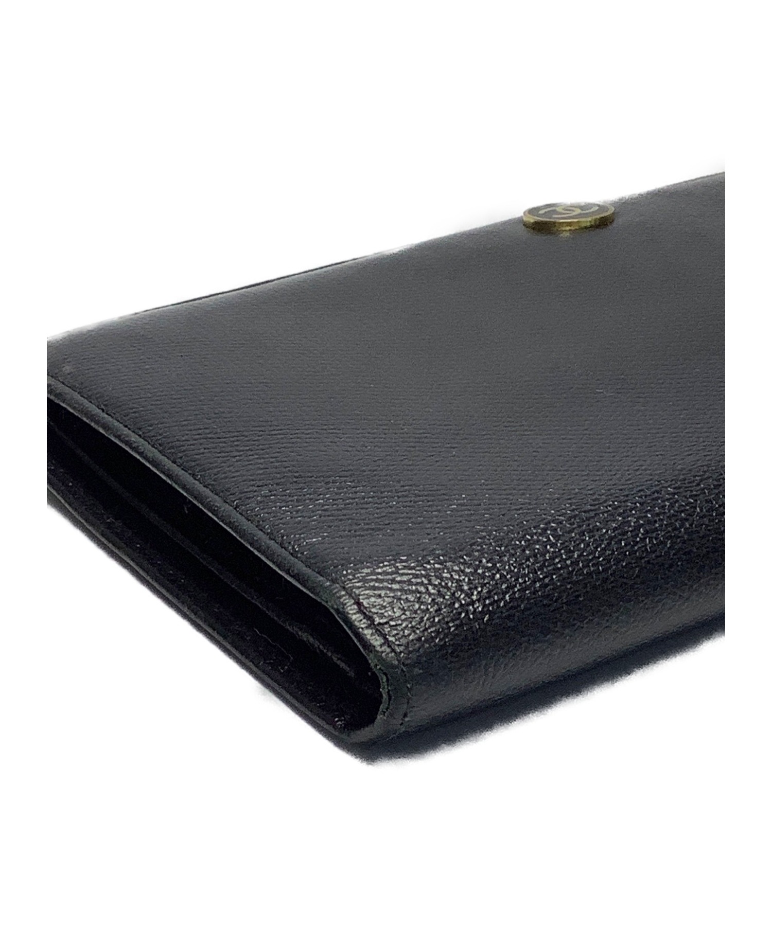中古・古着通販】CHANEL (シャネル) 長財布 ブラック 8816138