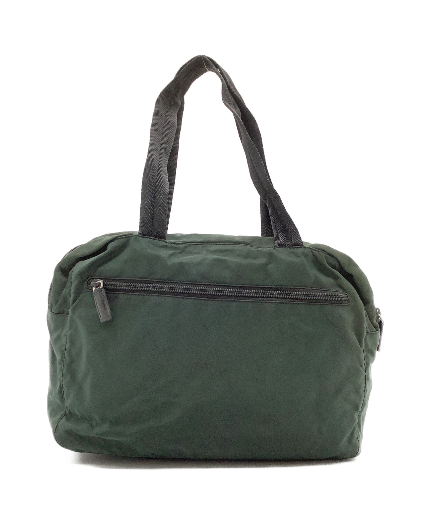 ◇美品PRADAプラダ ボストンバッグ トラベルバッグ ナイロン モスグリーン◇ 中古・古着通販】PRADA (プラダ) ミニボストンバッグ グリーン
