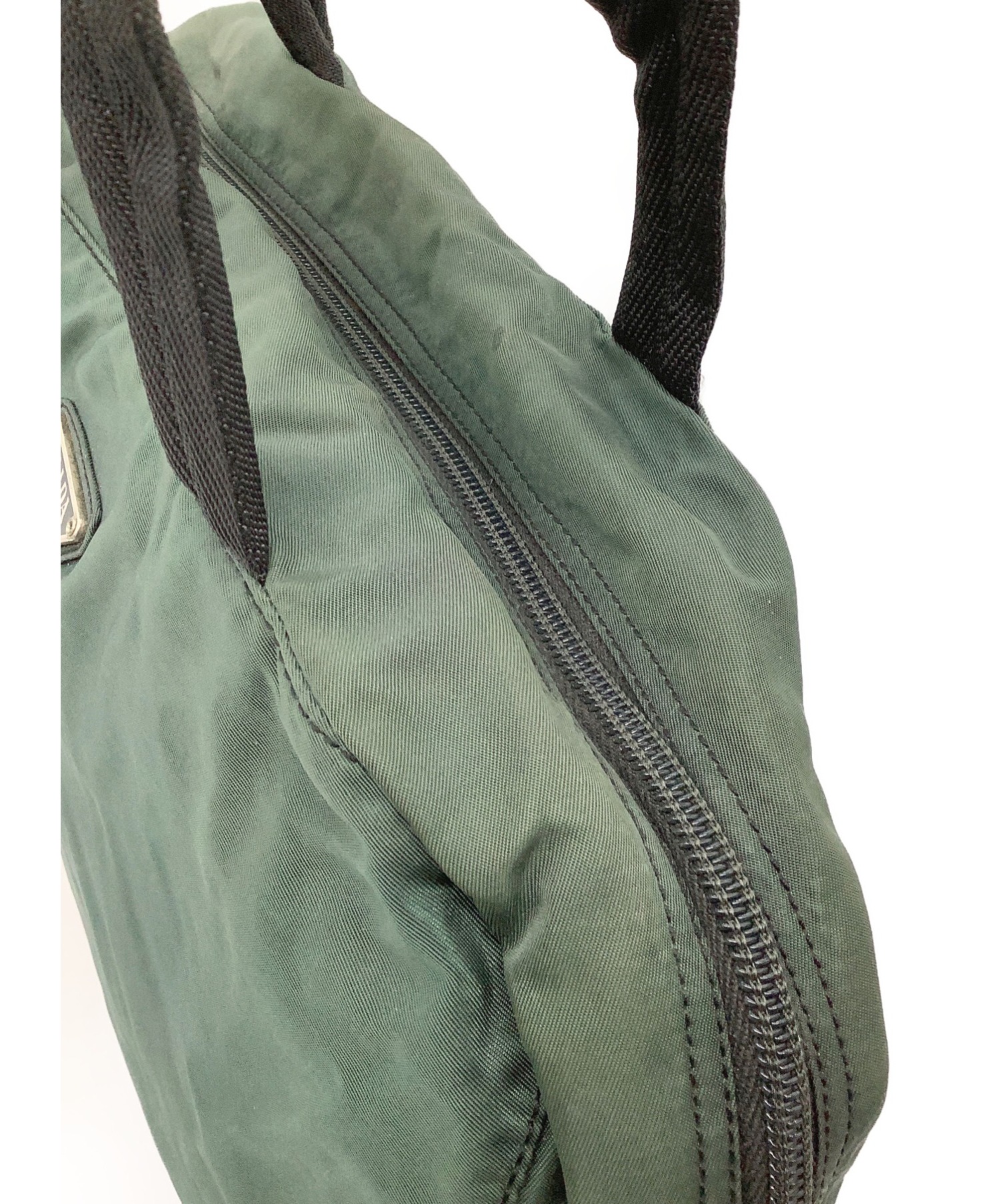 中古・古着通販】PRADA (プラダ) ミニボストンバッグ グリーン