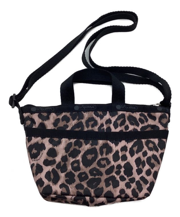 【極美品】レスポートサック　ミニ　ショルダーバッグ　レオパード　黒×茶 中古・古着通販】LeSportsac (レスポートサック) ショルダーポーチ