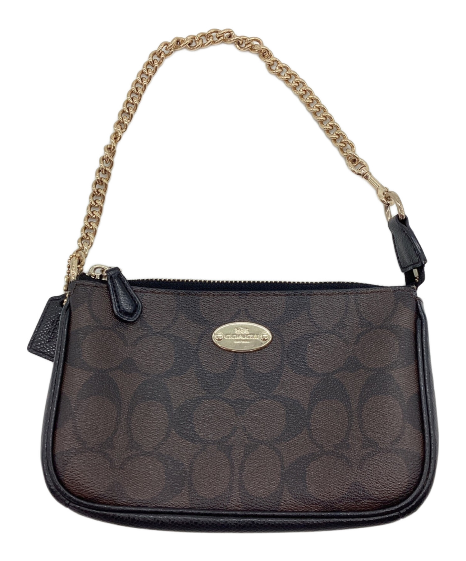 中古・古着通販】COACH (コーチ) チェーンショルダーポーチ ブラウン 