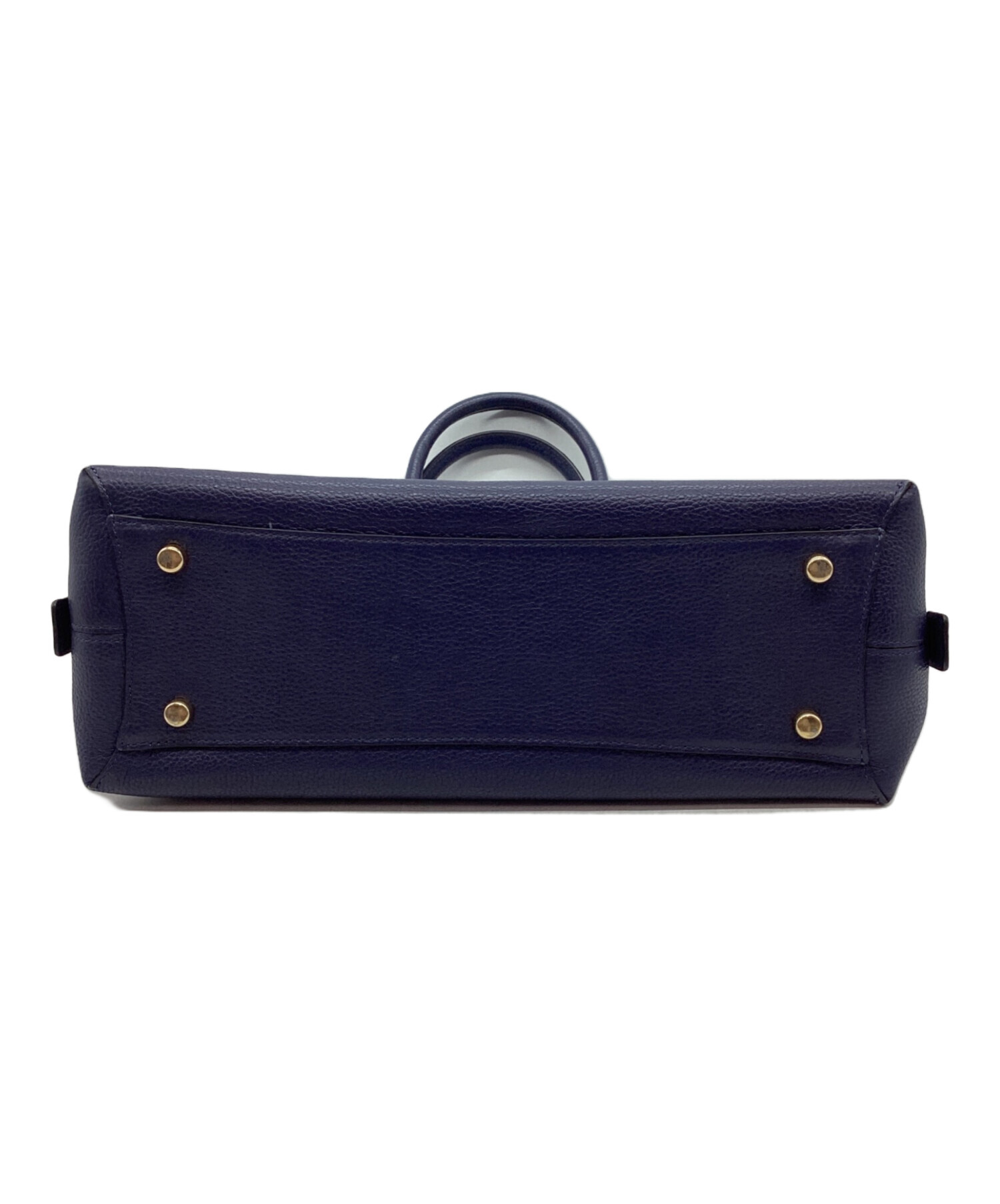 COACH ネイビー レザー ハンドバッグ 中古・古着通販】COACH (コーチ) ハンドバッグ ネイビー｜ブランド