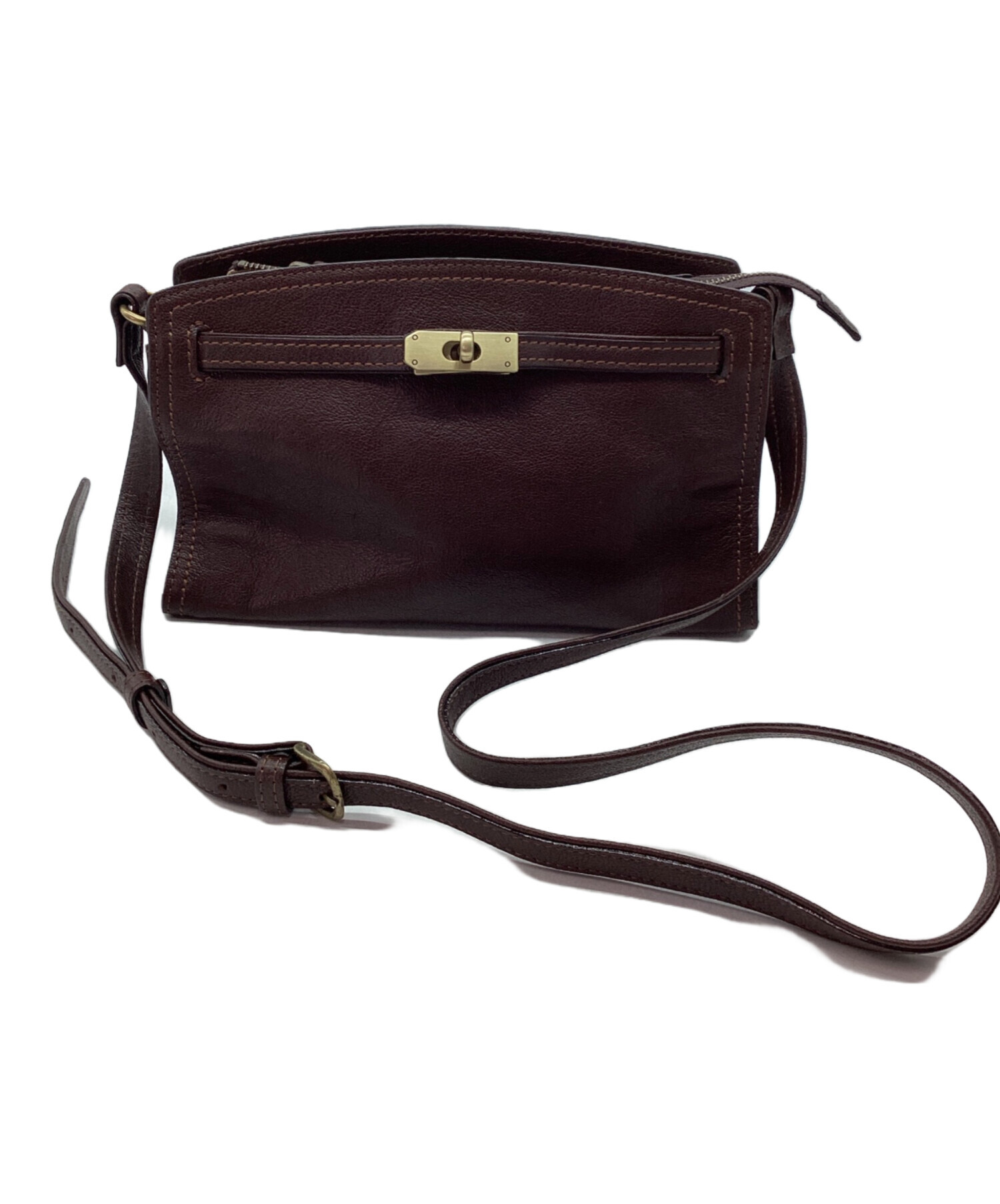 中古・古着通販】DAKOTA (ダコタ) レザーショルダーバッグ ブラウン